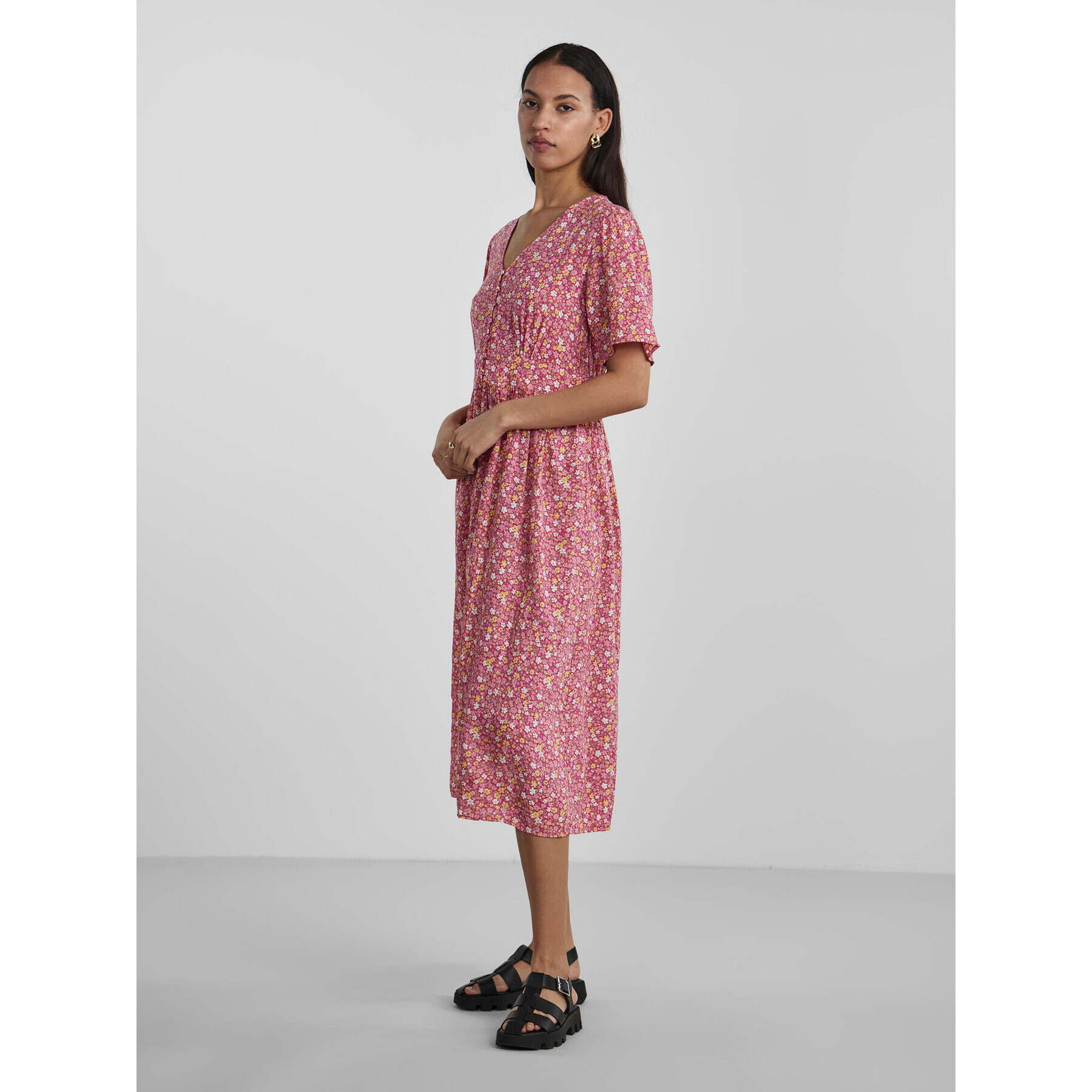 Pieces Ежедневна рокля 17133688 Розов Regular Fit - Pepit.bg