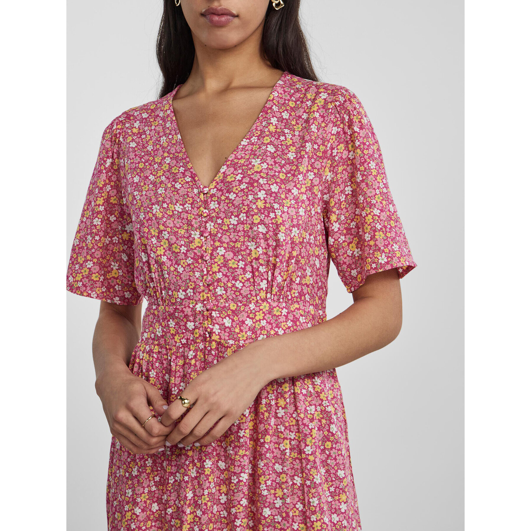 Pieces Ежедневна рокля 17133688 Розов Regular Fit - Pepit.bg