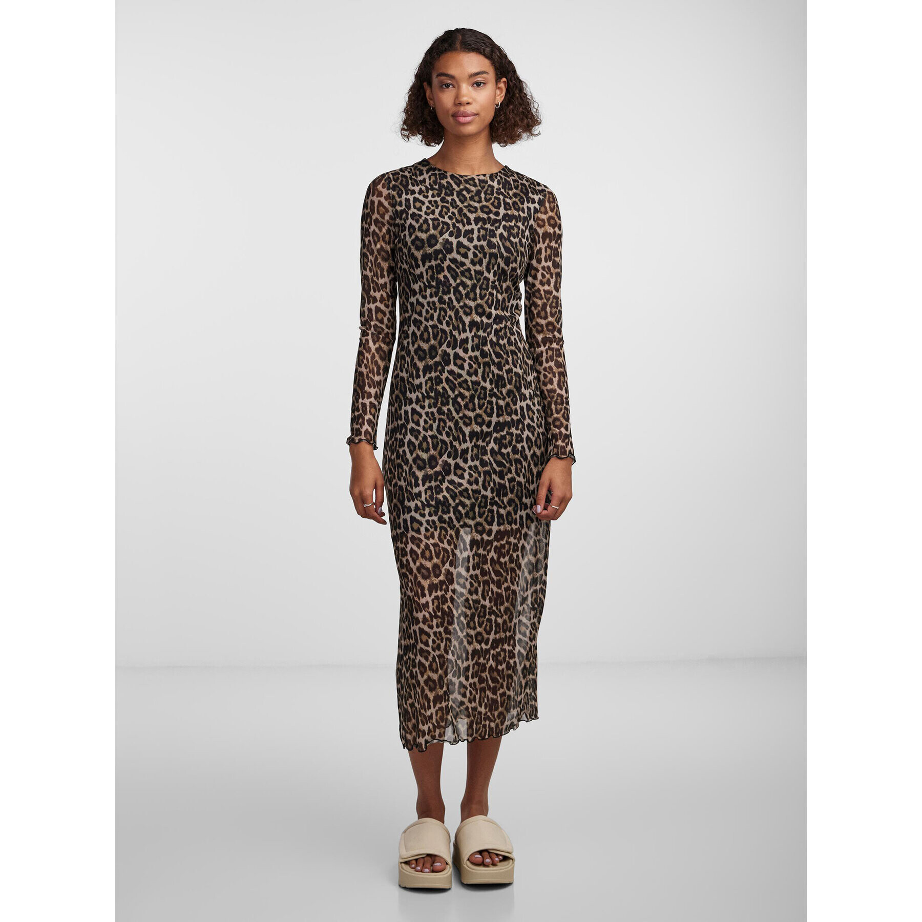 Pieces Ежедневна рокля 17140632 Кафяв Regular Fit - Pepit.bg