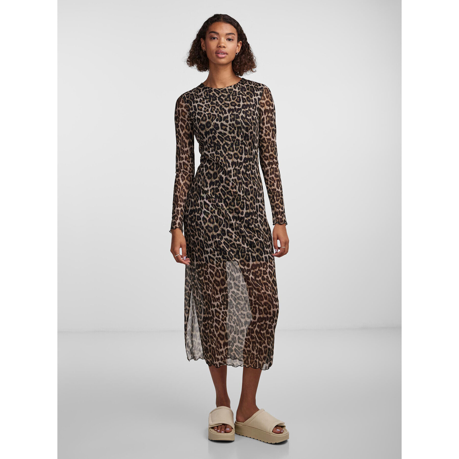 Pieces Ежедневна рокля 17140632 Кафяв Regular Fit - Pepit.bg