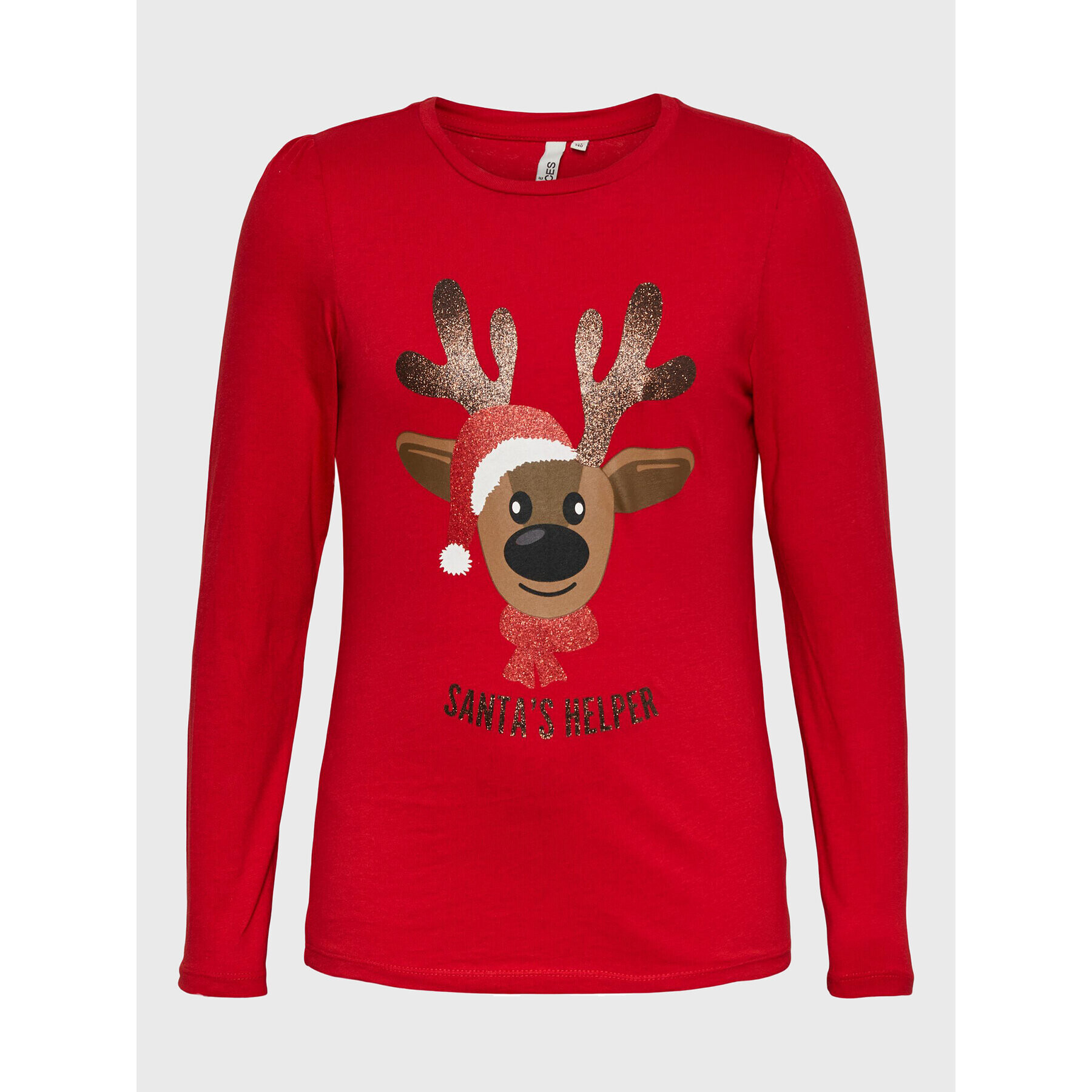 Pieces KIDS Блуза Santa 17132287 Червен Regular Fit - Pepit.bg