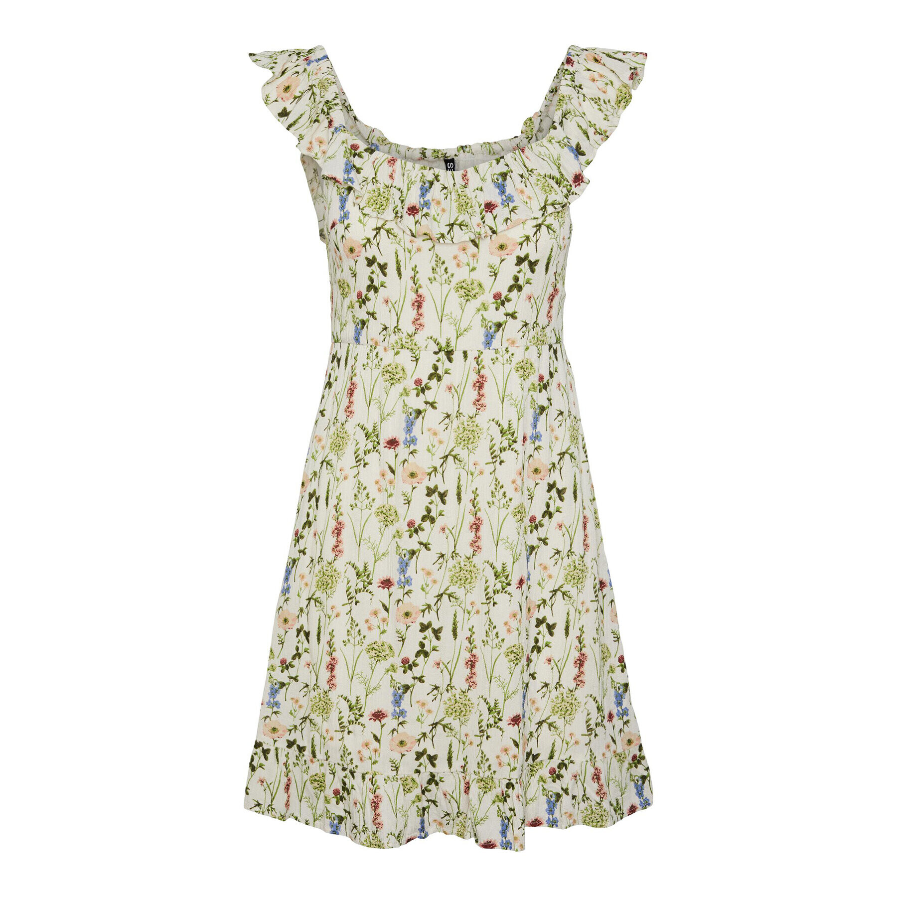 Pieces Лятна рокля 17139633 Екрю Regular Fit - Pepit.bg