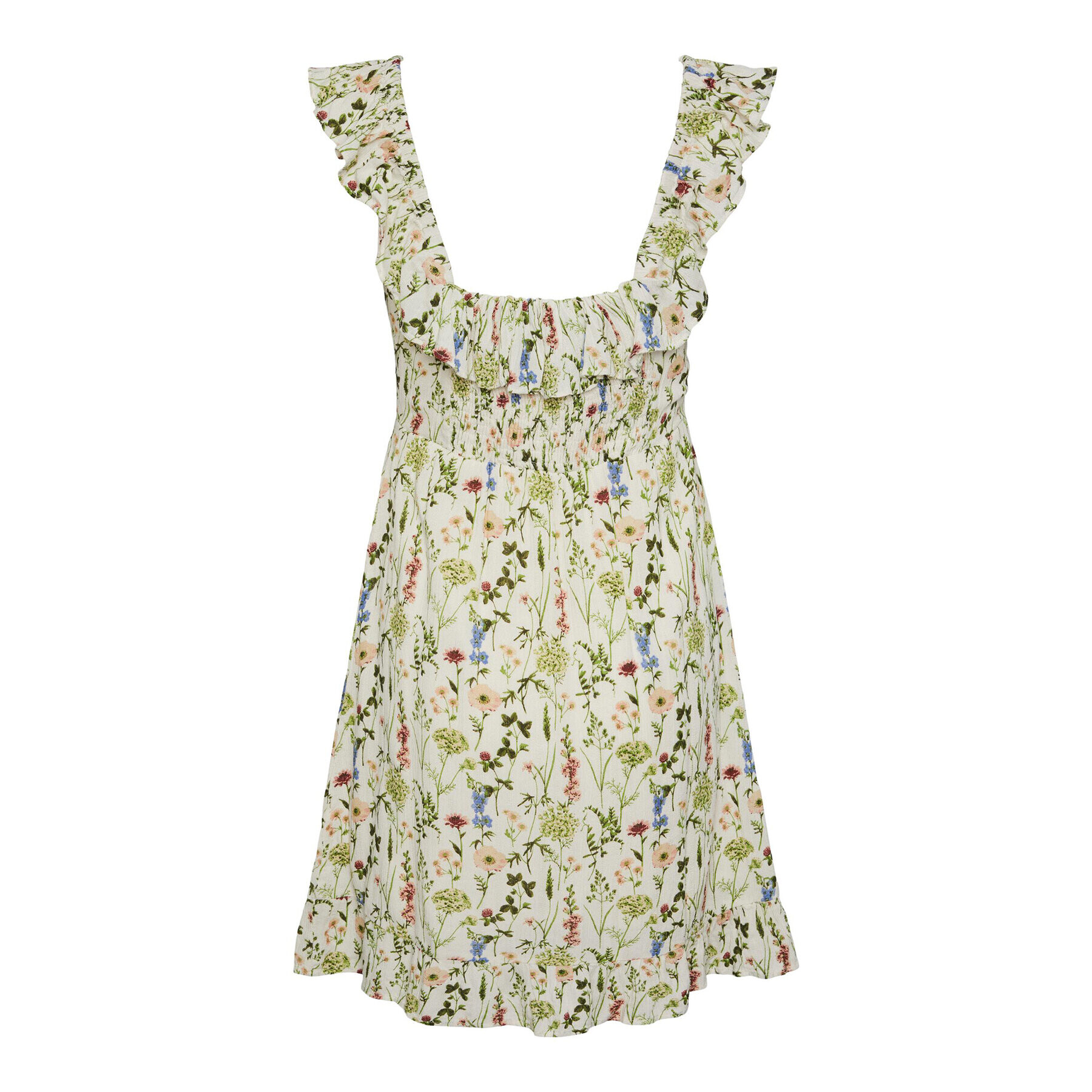 Pieces Лятна рокля 17139633 Екрю Regular Fit - Pepit.bg