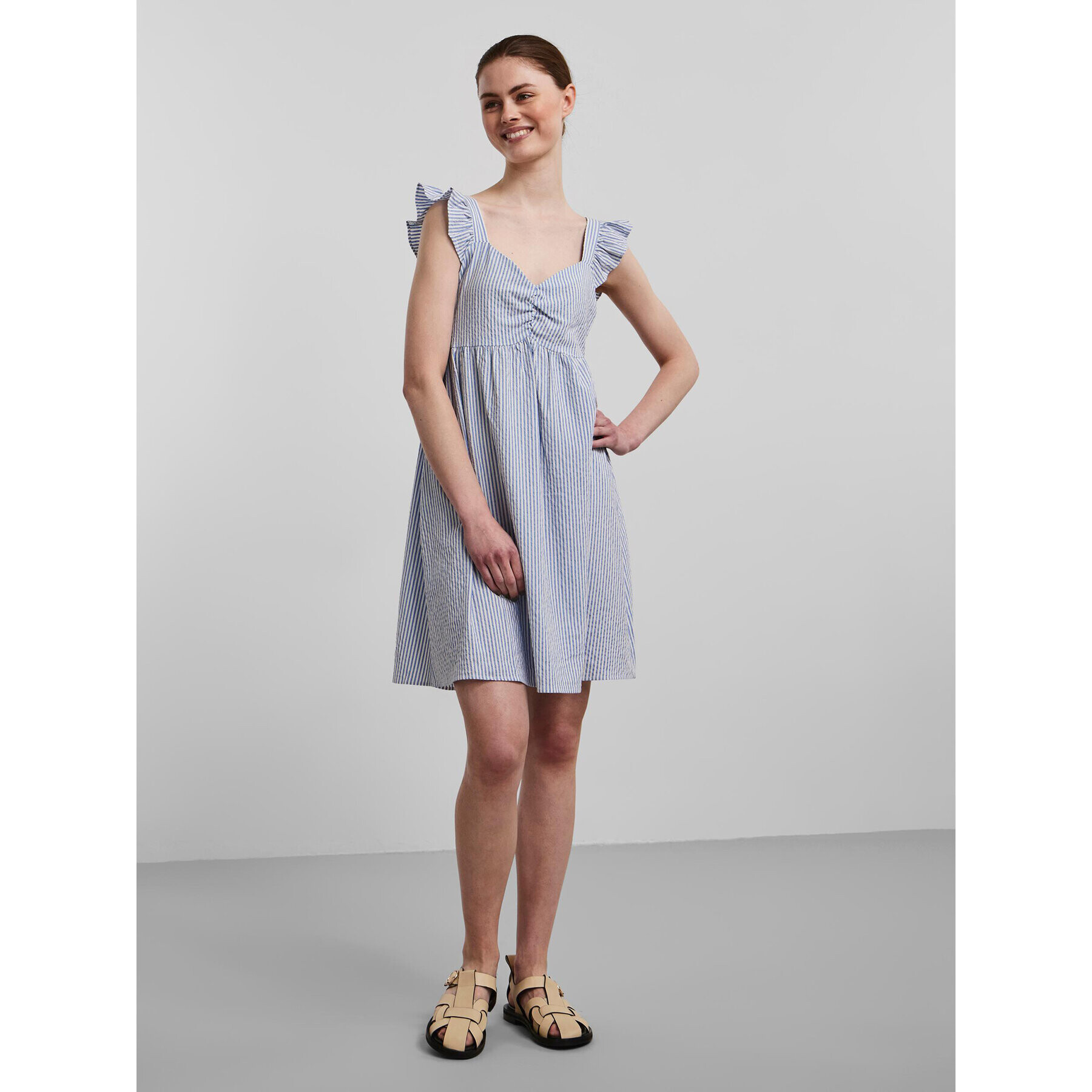 Pieces Лятна рокля Serra 17126221 Син Regular Fit - Pepit.bg