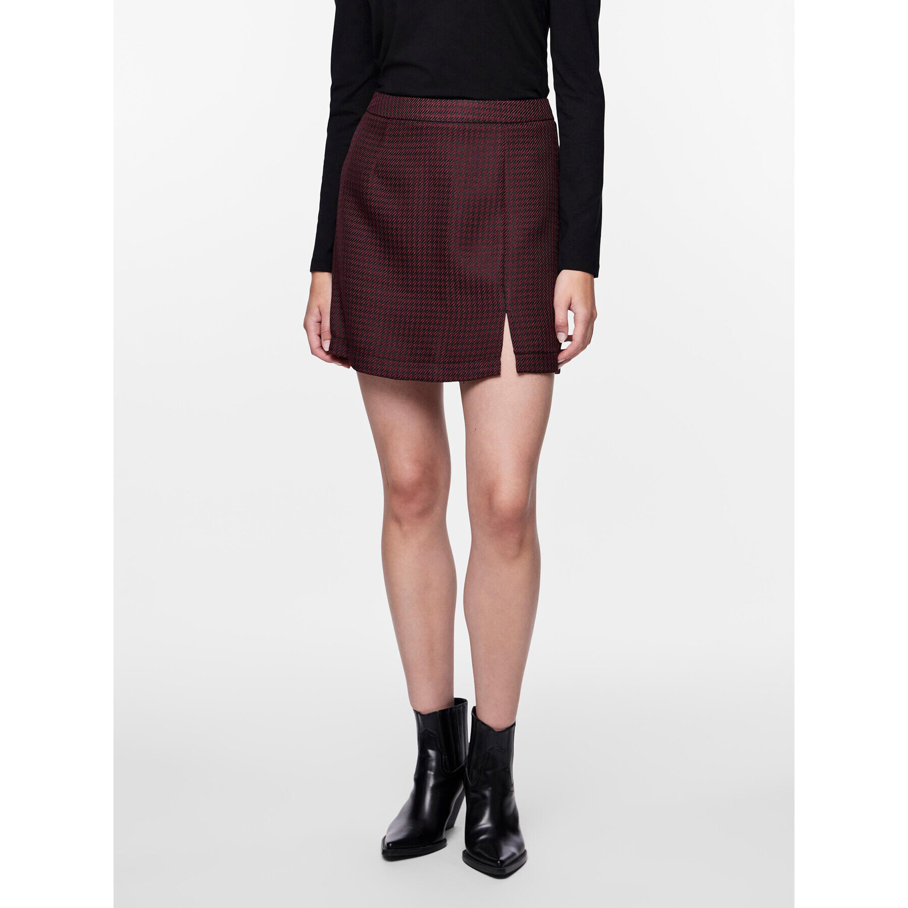 Pieces Мини пола 17142933 Бордо Regular Fit - Pepit.bg