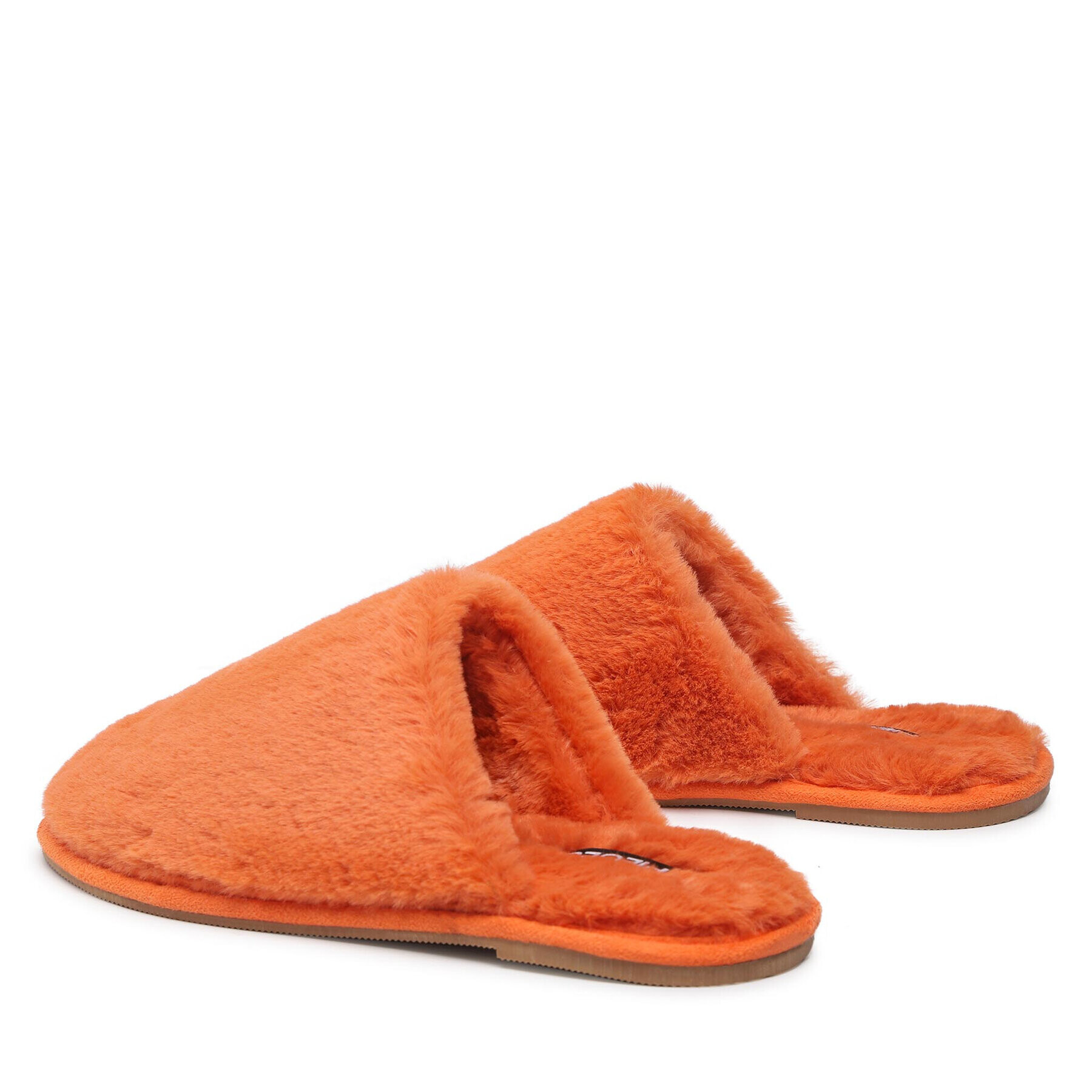 Pieces Пантофи Pcbitten Fluffy Slippers Kac 17123476 Оранжев - Pepit.bg