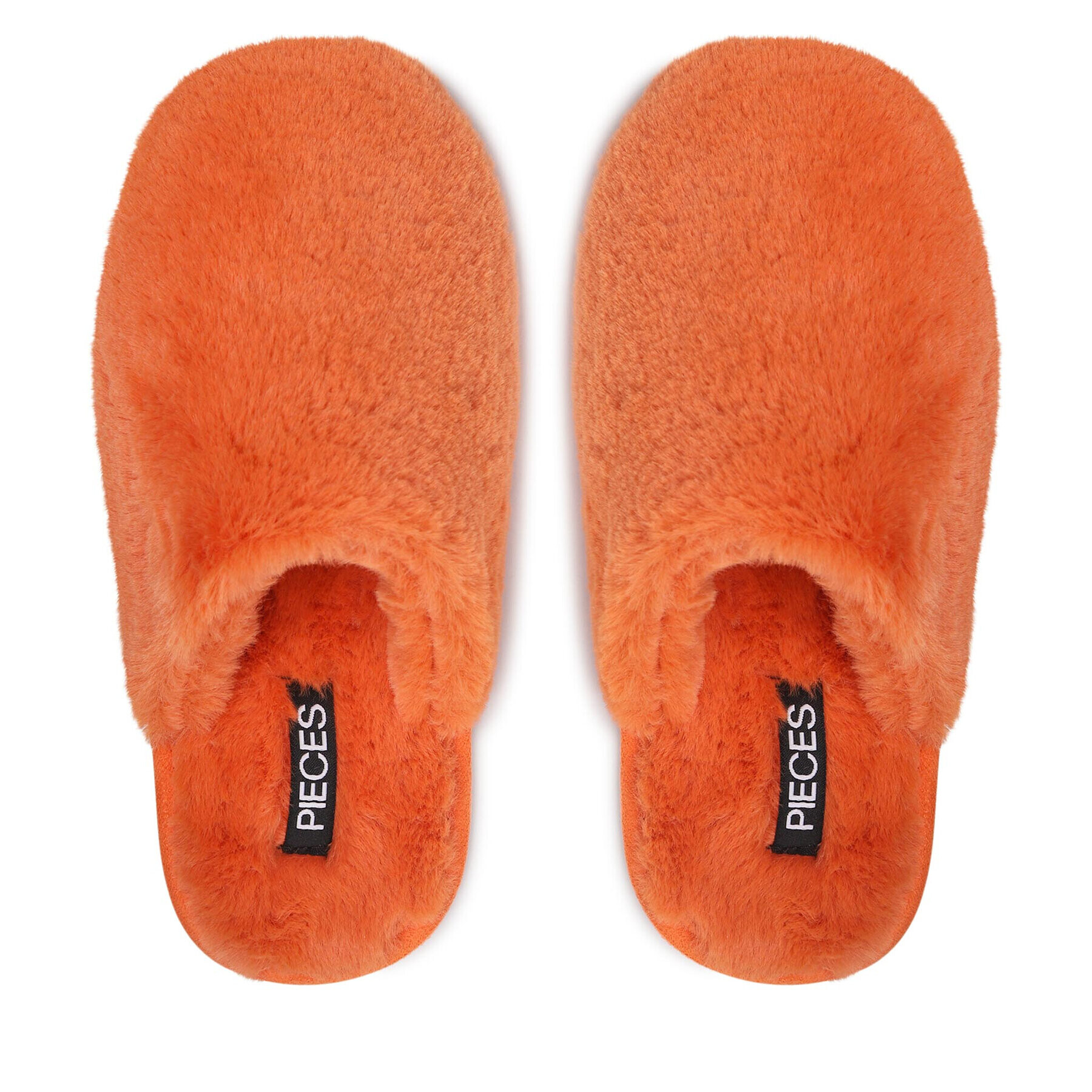 Pieces Пантофи Pcbitten Fluffy Slippers Kac 17123476 Оранжев - Pepit.bg