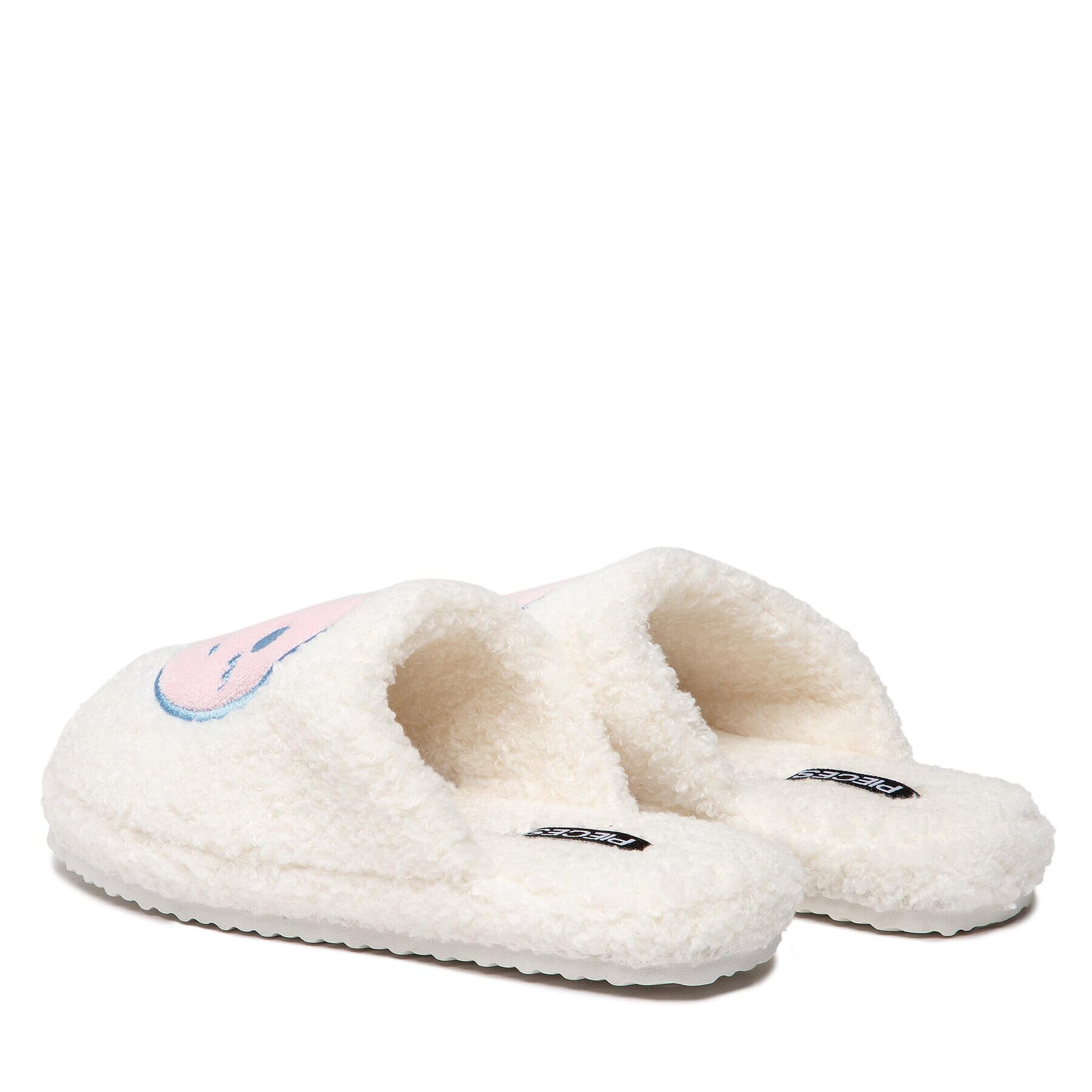 Pieces Пантофи Pcmulle Happy Slipper 17129247 Бял - Pepit.bg