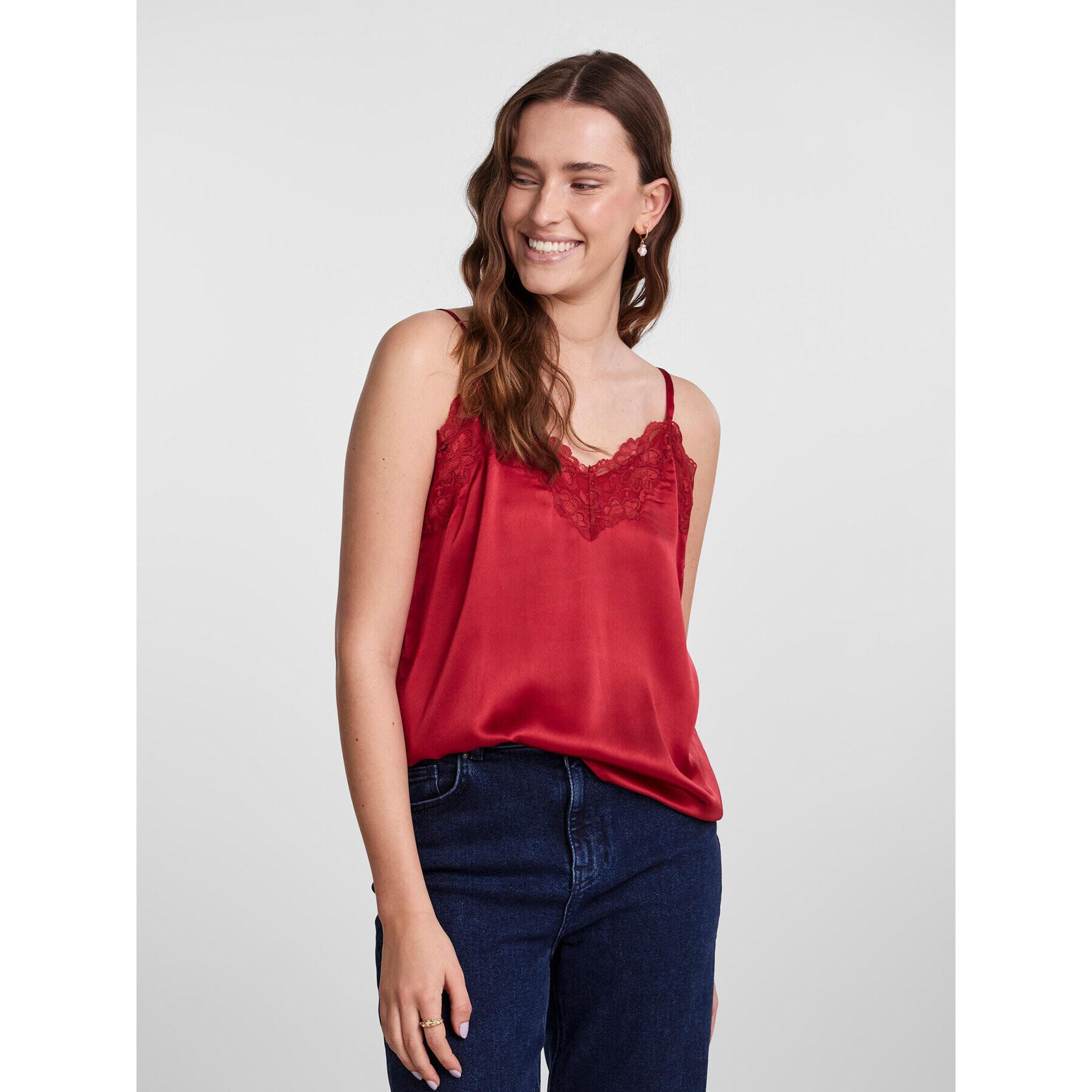 Pieces Пижама 17142952 Червен Regular Fit - Pepit.bg