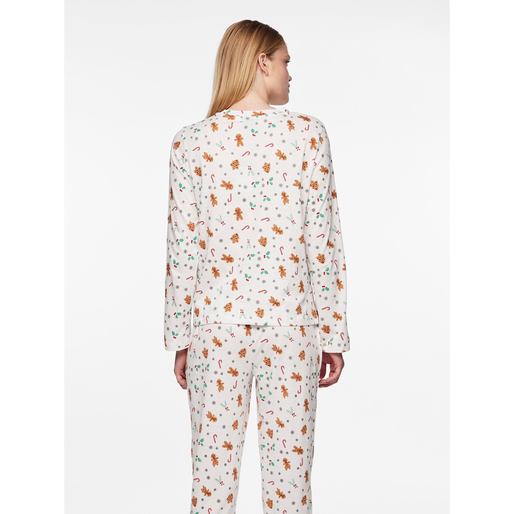 Pieces Пижама 17147221 Бял Regular Fit - Pepit.bg