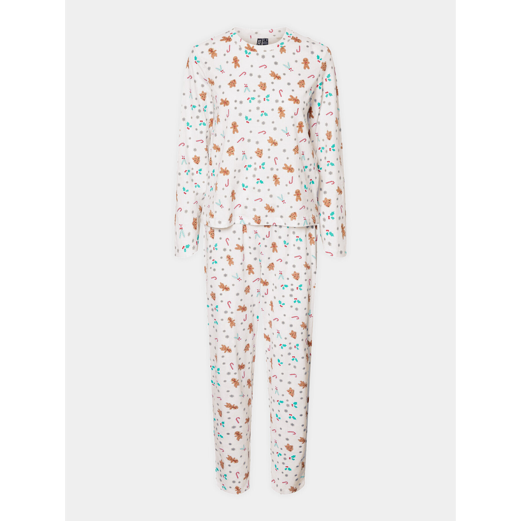 Pieces Пижама 17147221 Бял Regular Fit - Pepit.bg