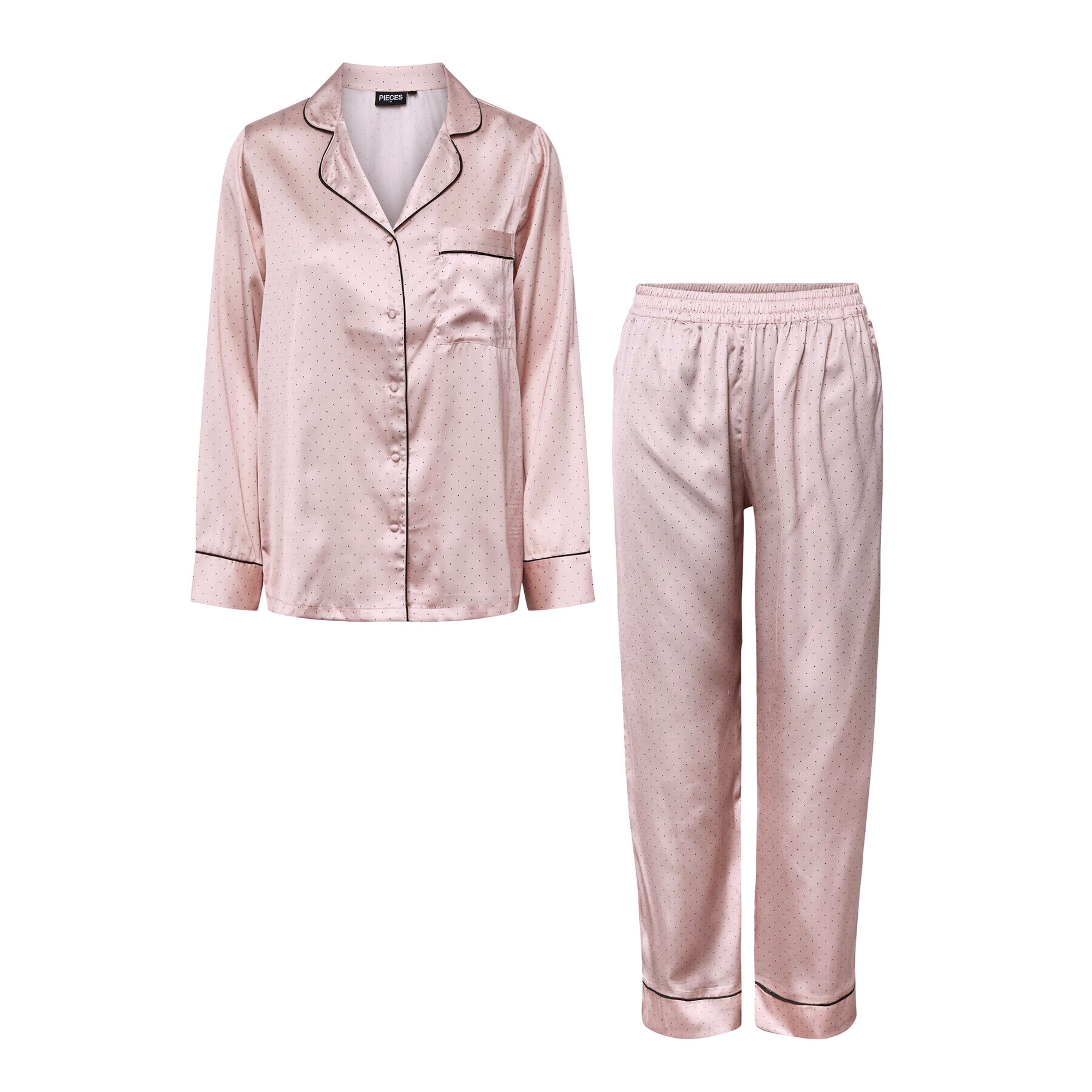Pieces Пижама Adela 17129535 Розов Relaxed Fit - Pepit.bg
