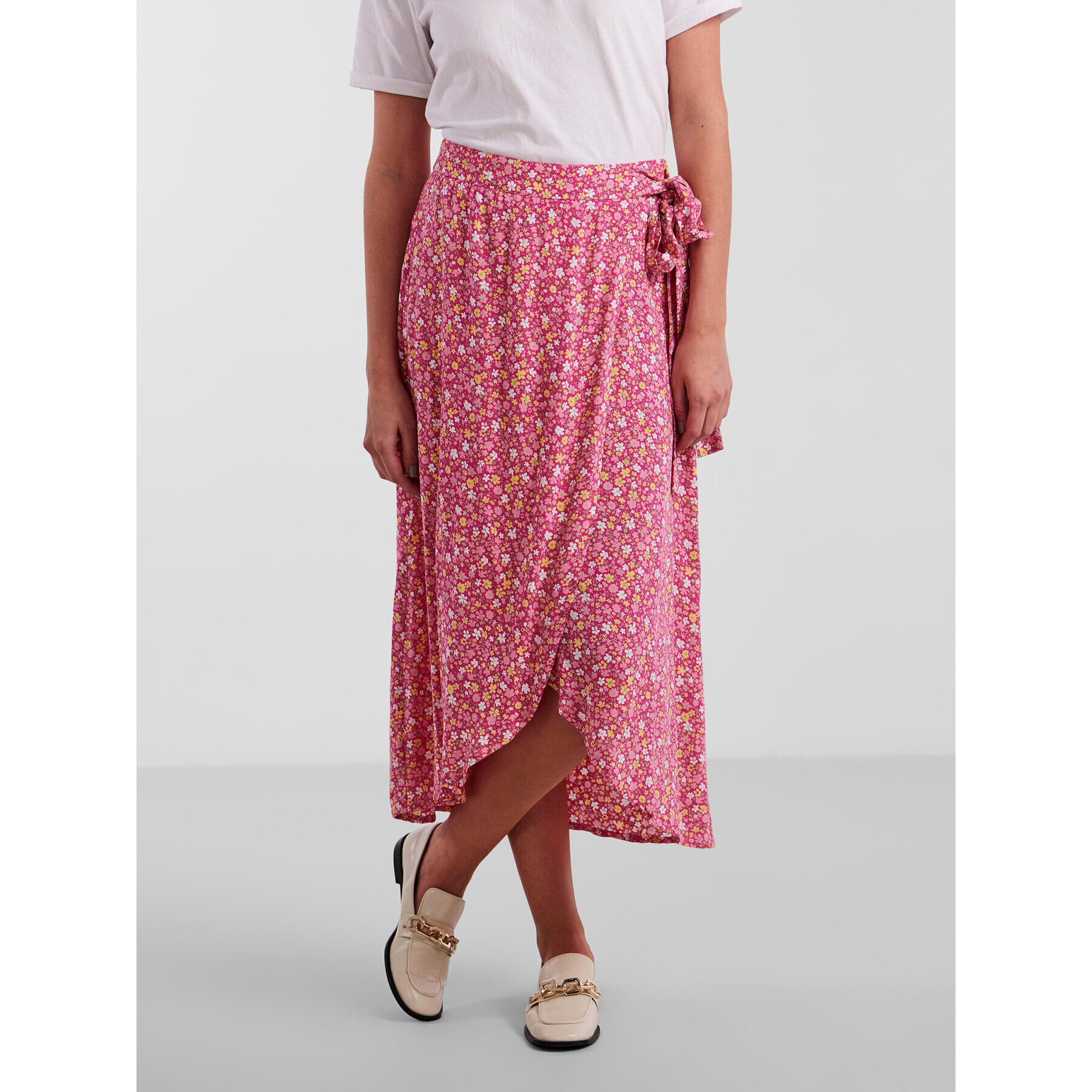 Pieces Миди пола 17133697 Виолетов Regular Fit - Pepit.bg