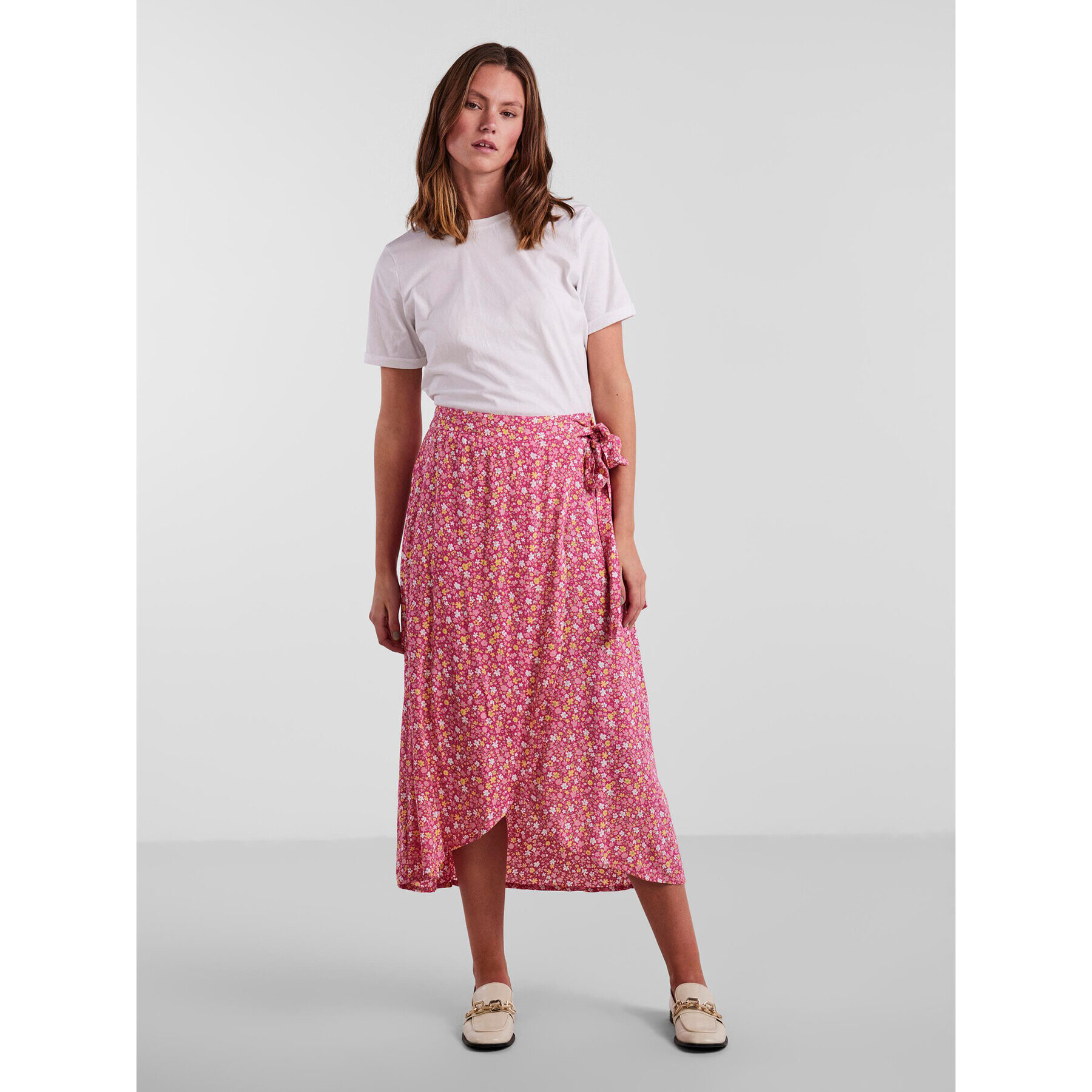 Pieces Миди пола 17133697 Виолетов Regular Fit - Pepit.bg
