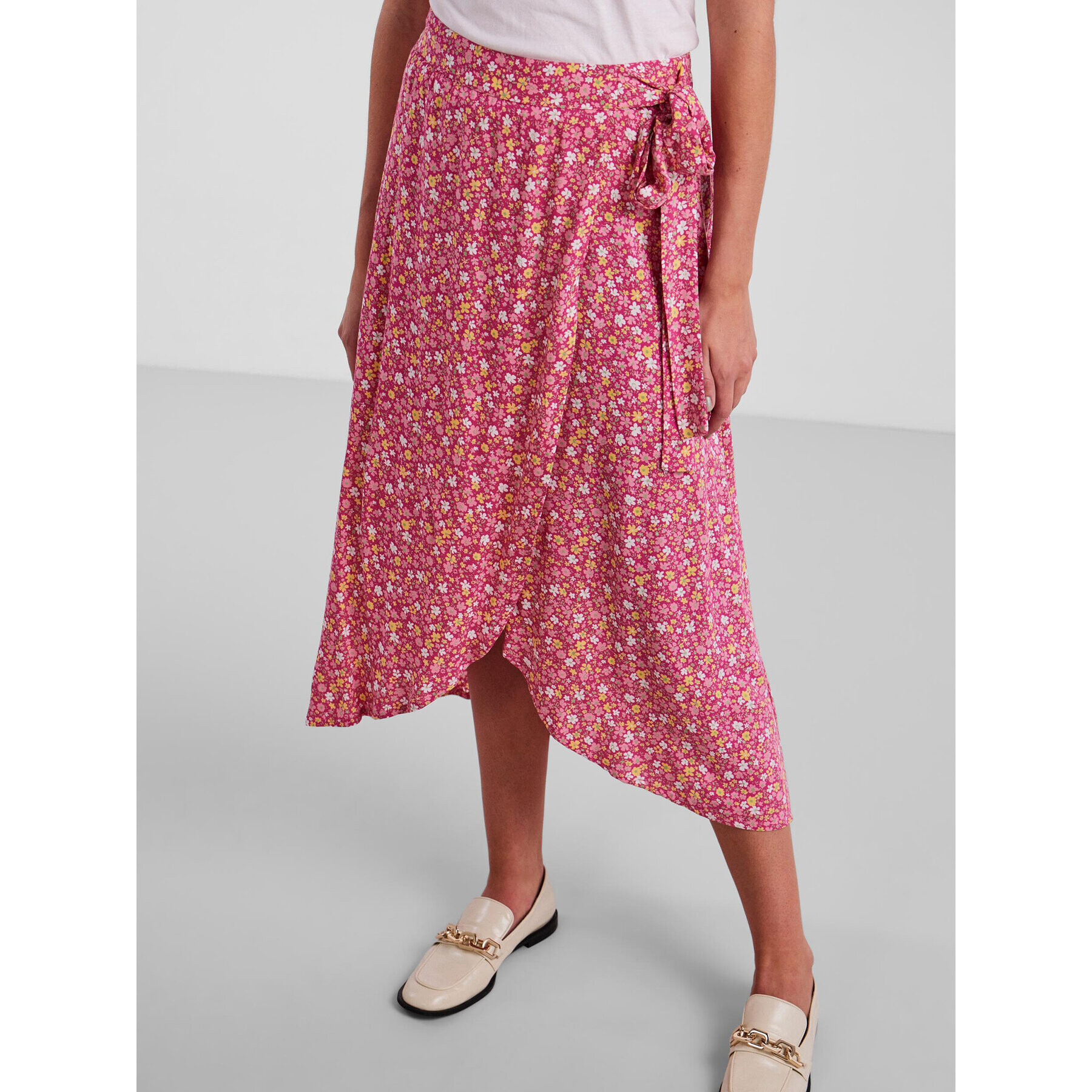 Pieces Миди пола 17133697 Виолетов Regular Fit - Pepit.bg