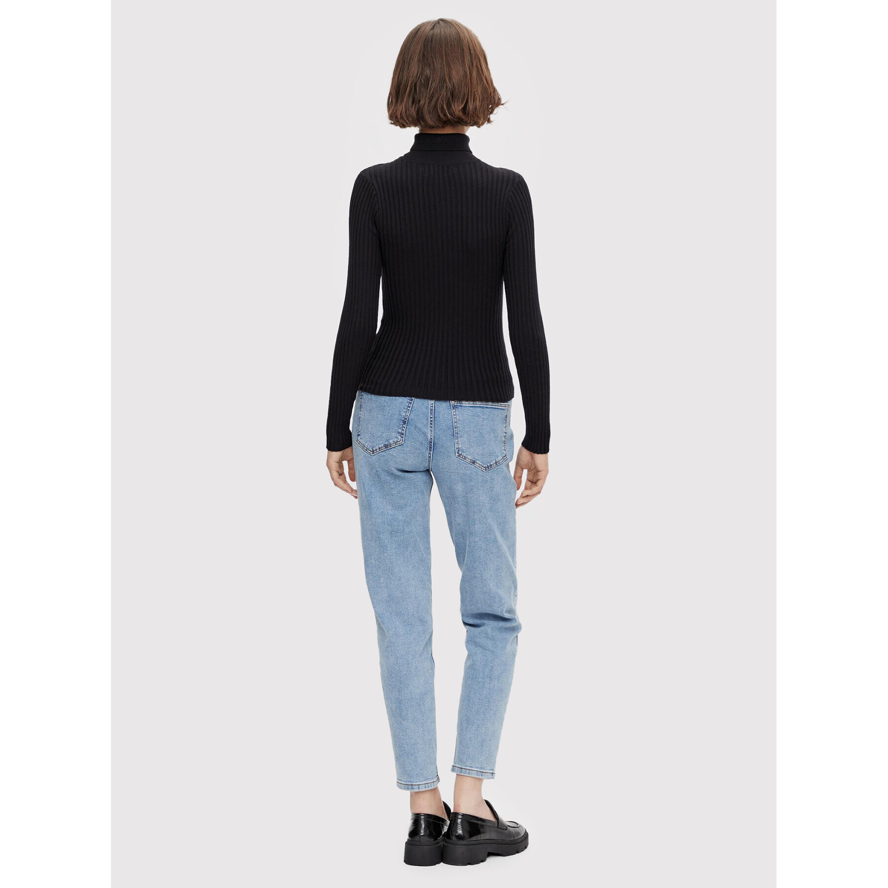 Pieces Поло Crista 17115049 Черен Slim Fit - Pepit.bg