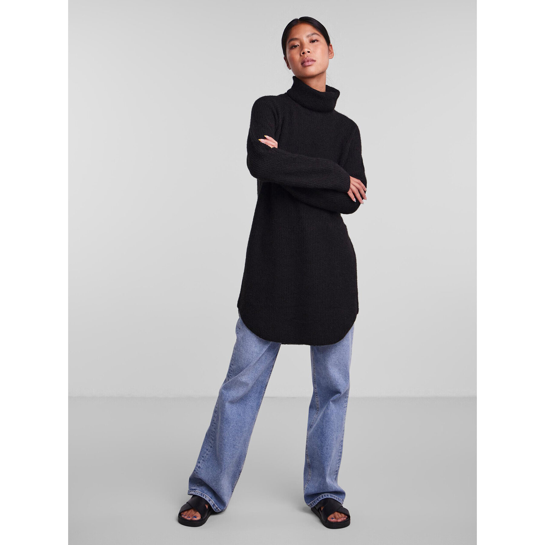 Pieces Поло Ellen 17098263 Черен Relaxed Fit - Pepit.bg