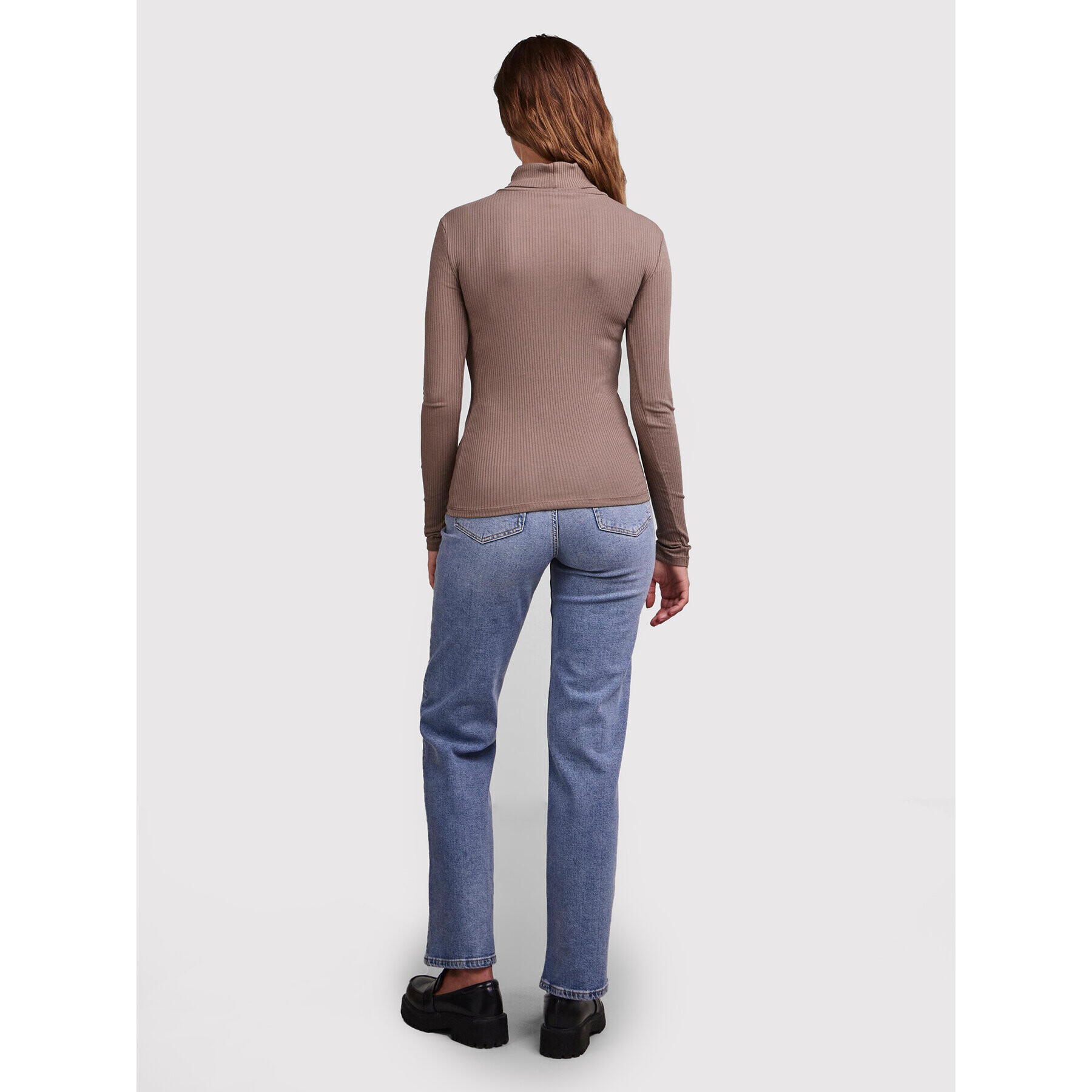 Pieces Поло Kitte 17127241 Кафяв Slim Fit - Pepit.bg