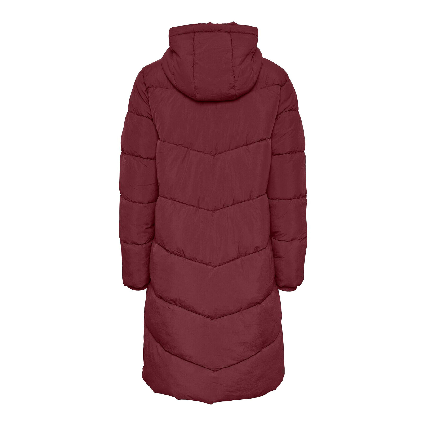 Pieces Пухено яке 17126619 Бордо Regular Fit - Pepit.bg