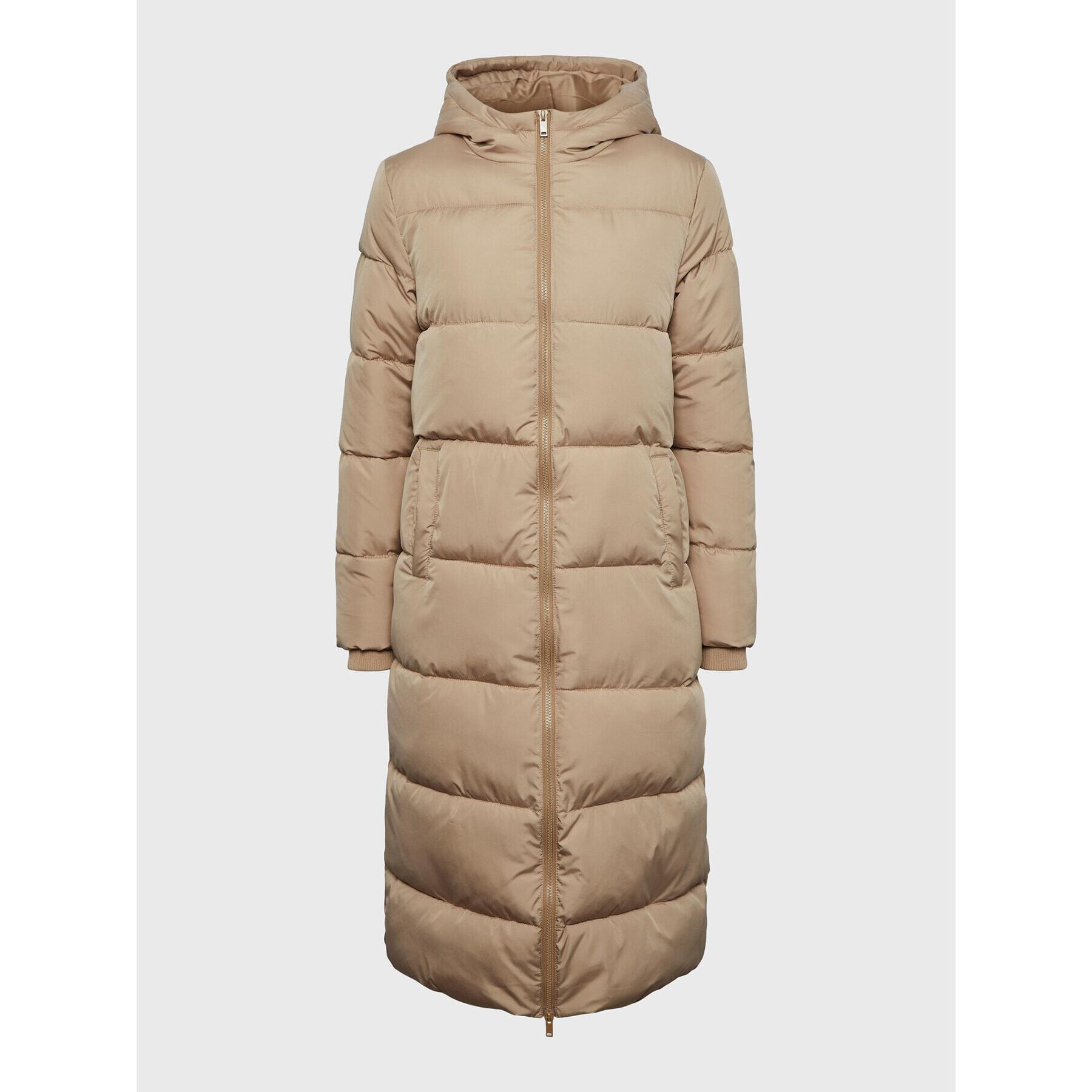 Pieces Пухено яке Bee 17127426 Бежов Oversize - Pepit.bg