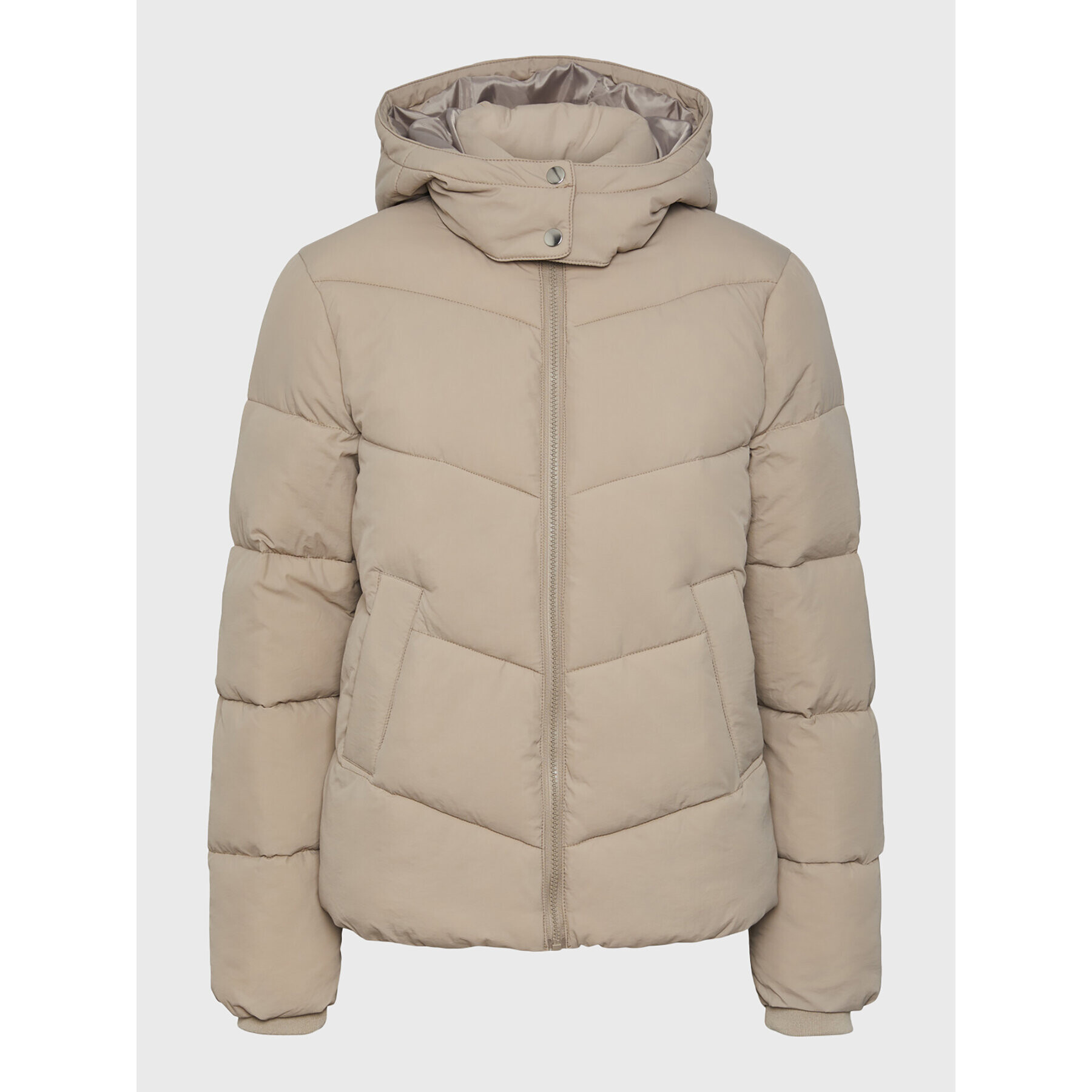 Pieces Пухено яке Jamilla 17126620 Бежов Regular Fit - Pepit.bg