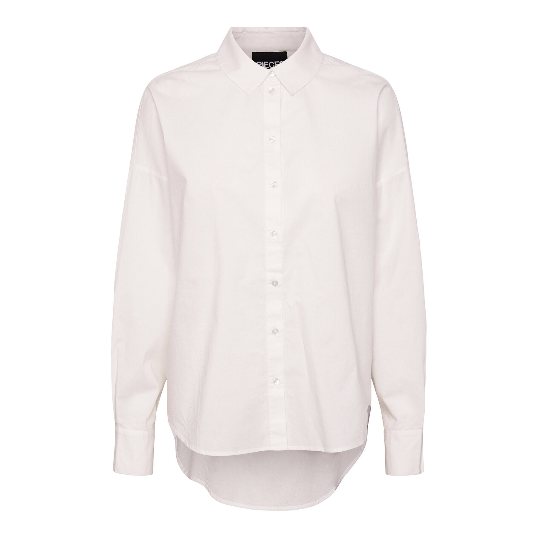 Pieces Риза 17133909 Бял Loose Fit - Pepit.bg