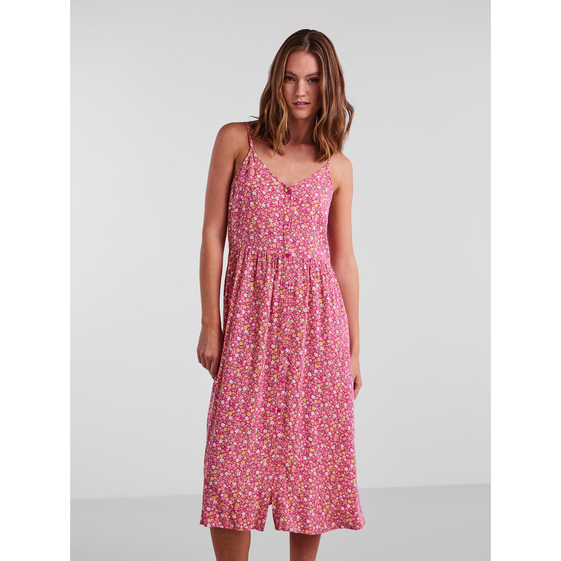 Pieces Ежедневна рокля 17133682 Розов Regular Fit - Pepit.bg