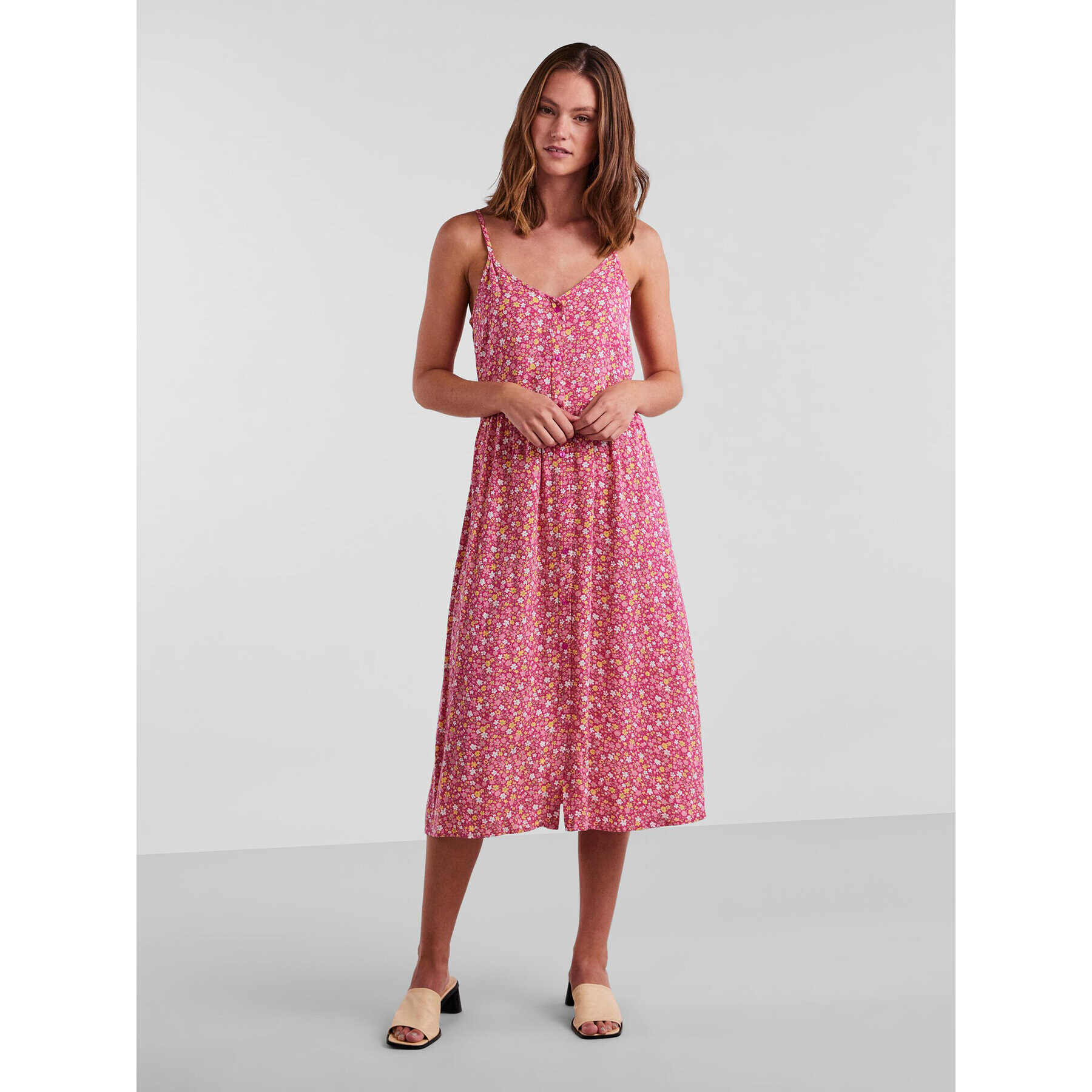 Pieces Ежедневна рокля 17133682 Розов Regular Fit - Pepit.bg