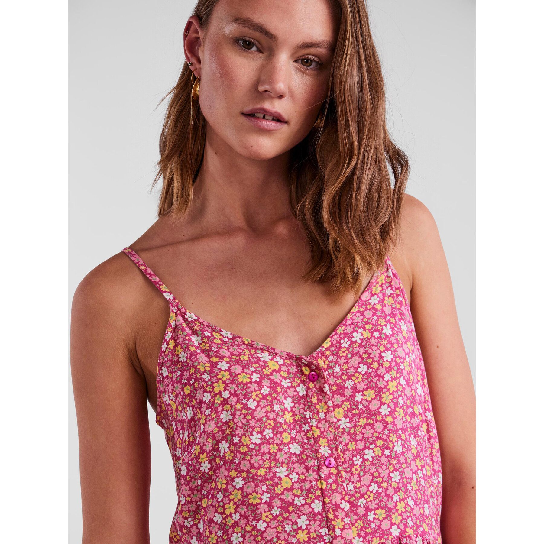 Pieces Ежедневна рокля 17133682 Розов Regular Fit - Pepit.bg