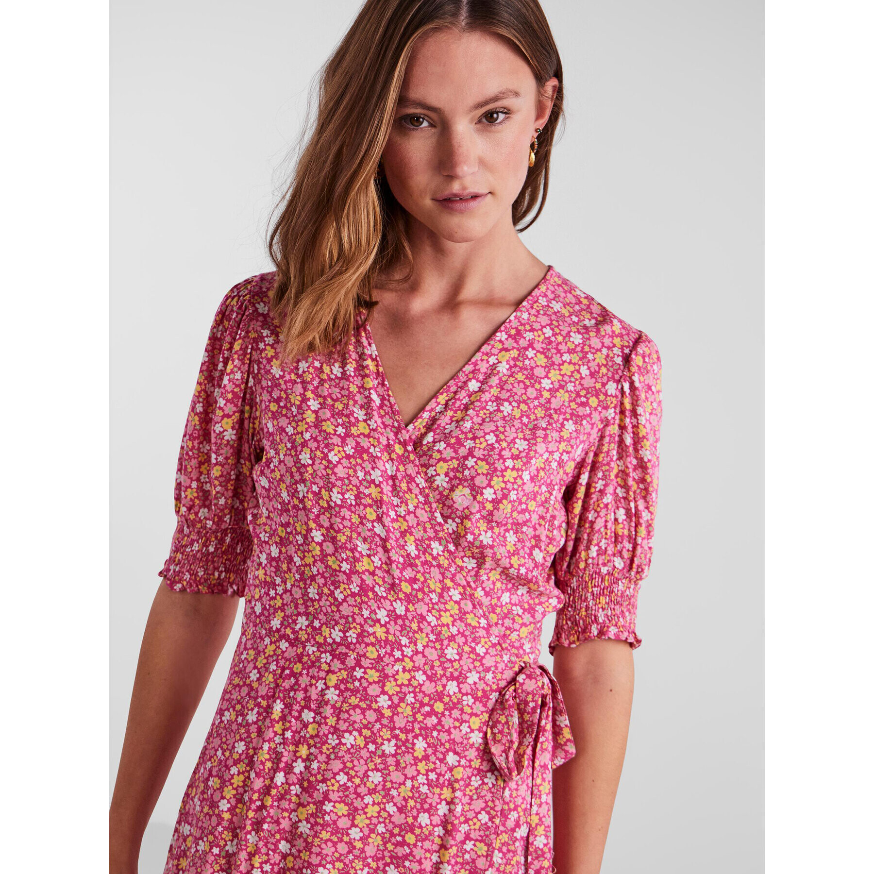 Pieces Ежедневна рокля 17133694 Розов Regular Fit - Pepit.bg