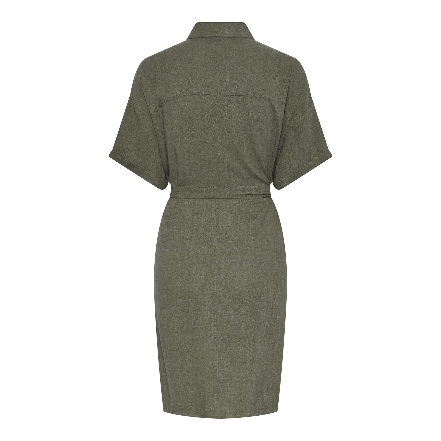 Pieces Рокля тип риза 17132920 Зелен Regular Fit - Pepit.bg
