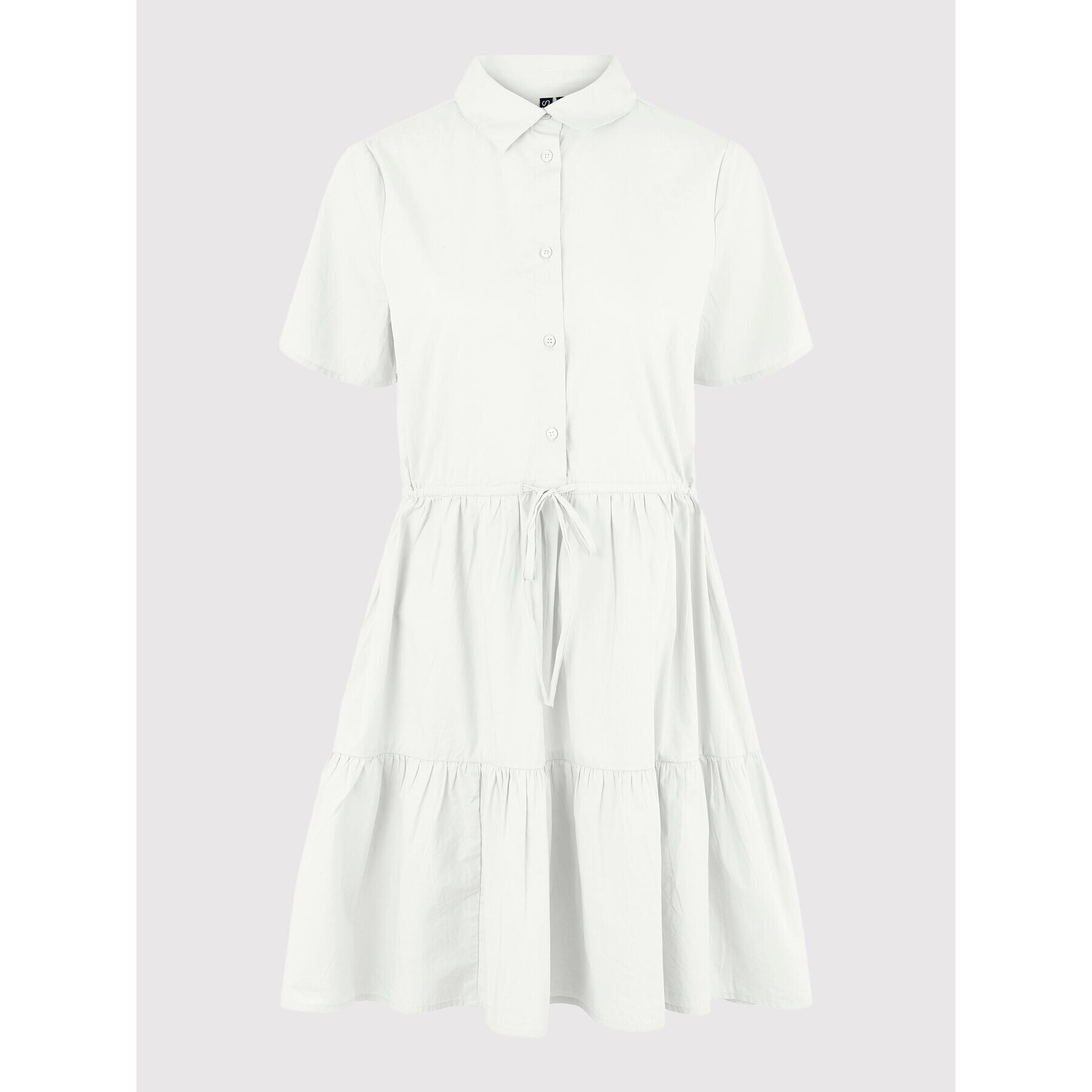 Pieces Рокля тип риза Valdine 17123758 Бял Regular Fit - Pepit.bg
