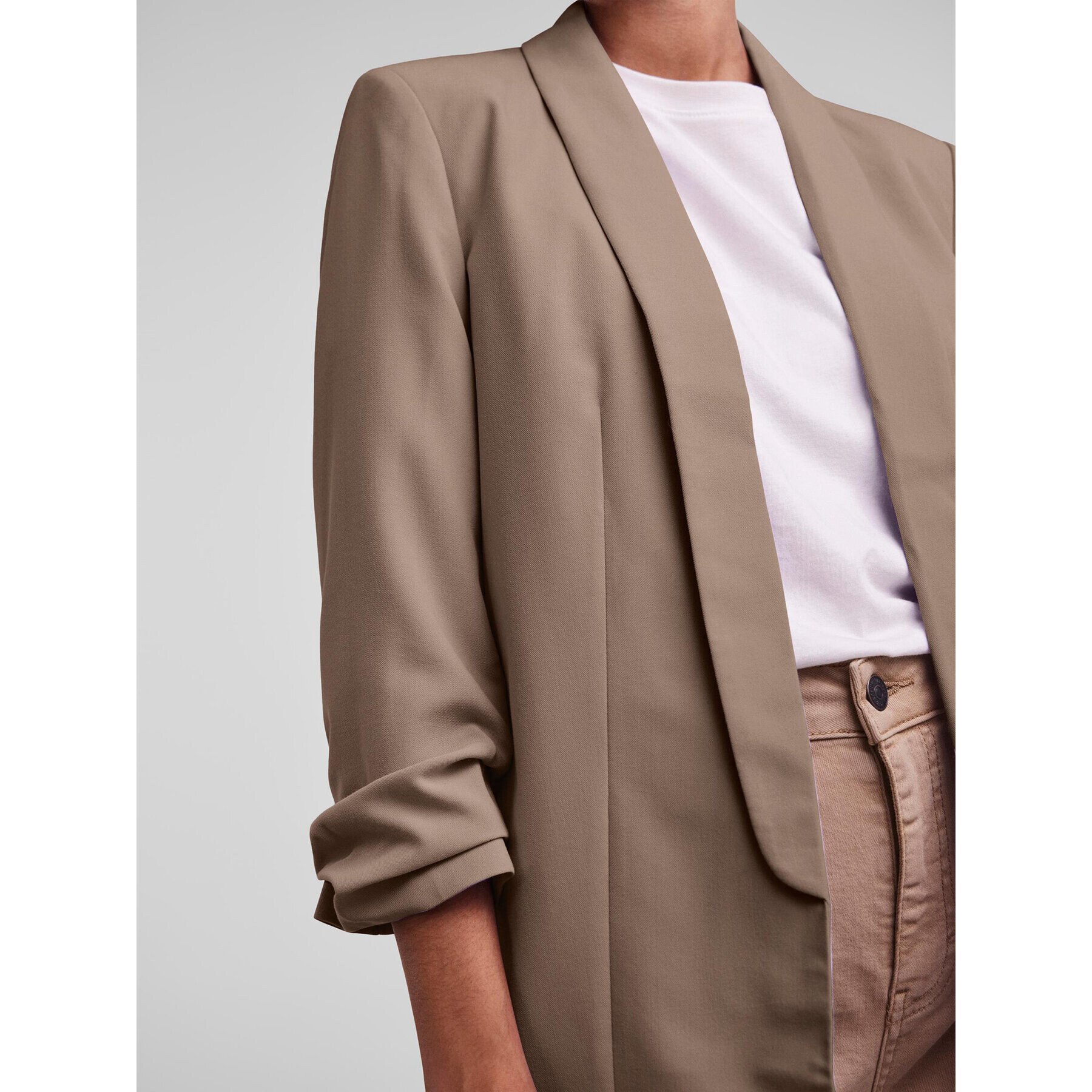 Pieces Сако 17090996 Бежов Regular Fit - Pepit.bg