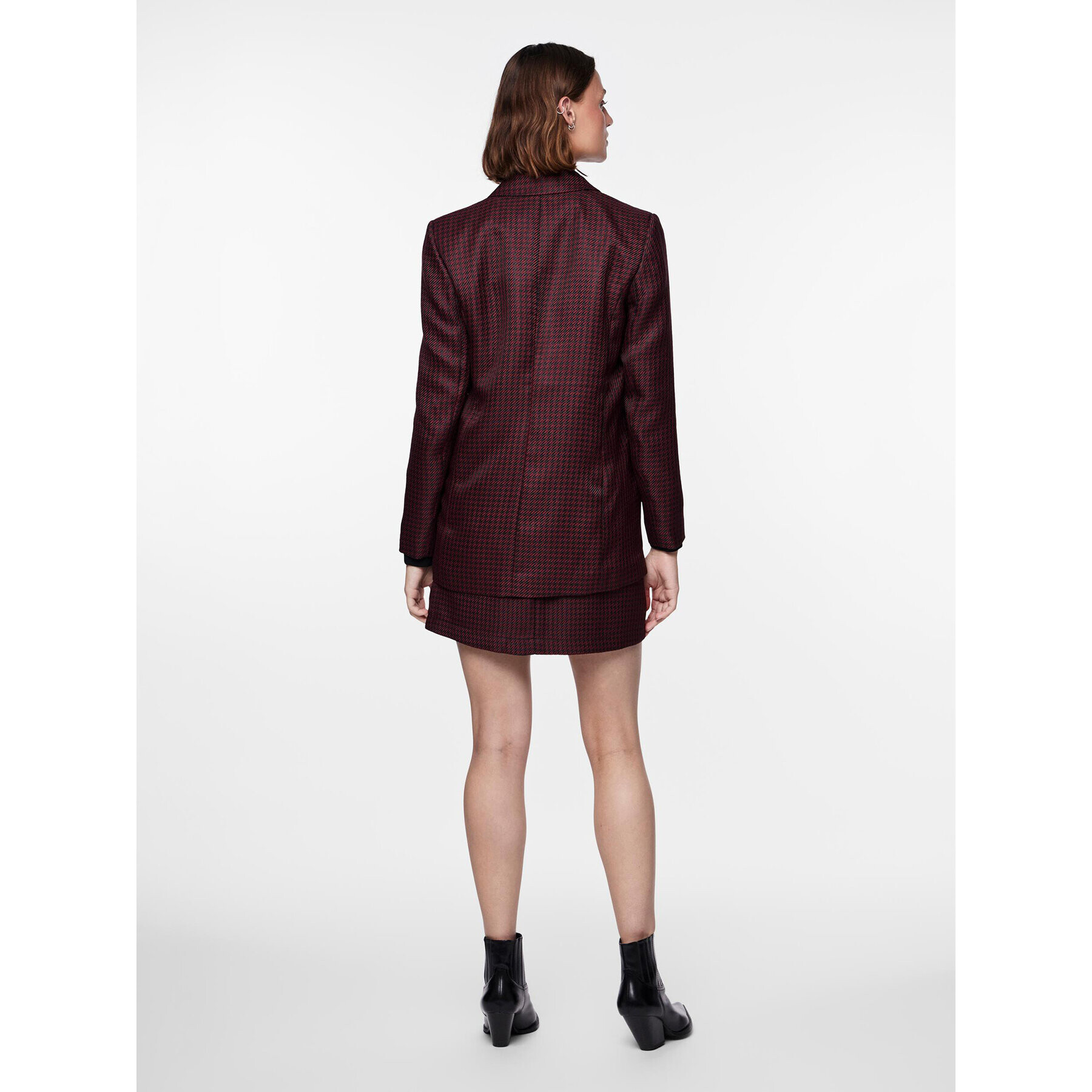 Pieces Сако 17139154 Бордо Regular Fit - Pepit.bg