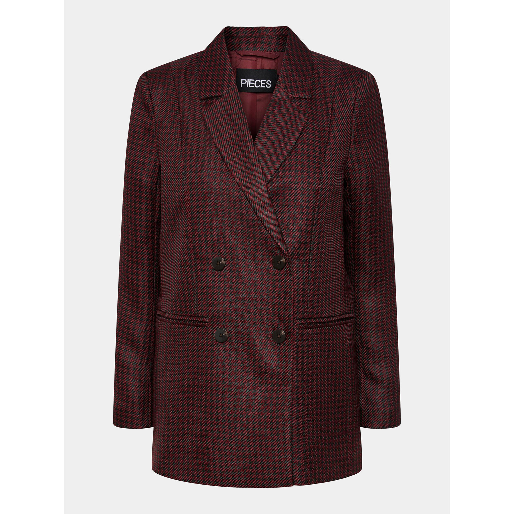Pieces Сако 17139154 Бордо Regular Fit - Pepit.bg