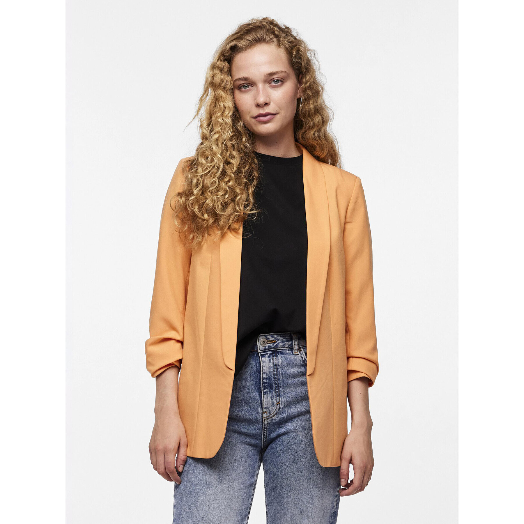 Pieces Сако Bosella 17090996 Оранжев Regular Fit - Pepit.bg