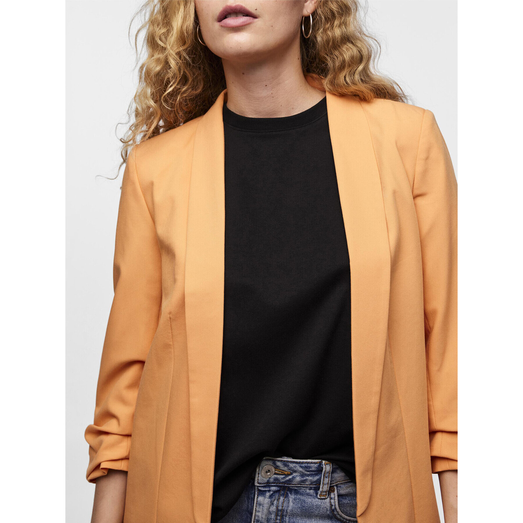 Pieces Сако Bosella 17090996 Оранжев Regular Fit - Pepit.bg