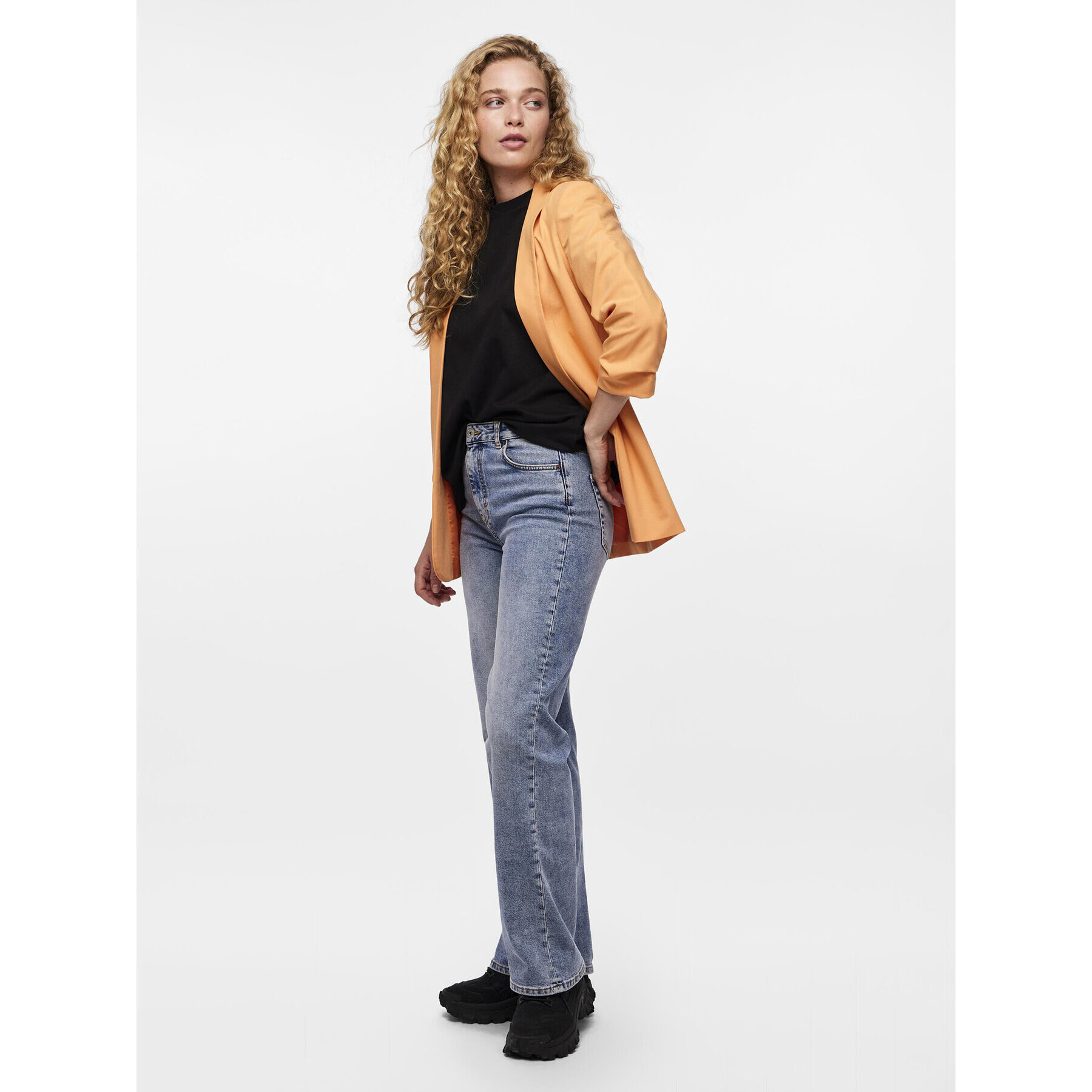 Pieces Сако Bosella 17090996 Оранжев Regular Fit - Pepit.bg
