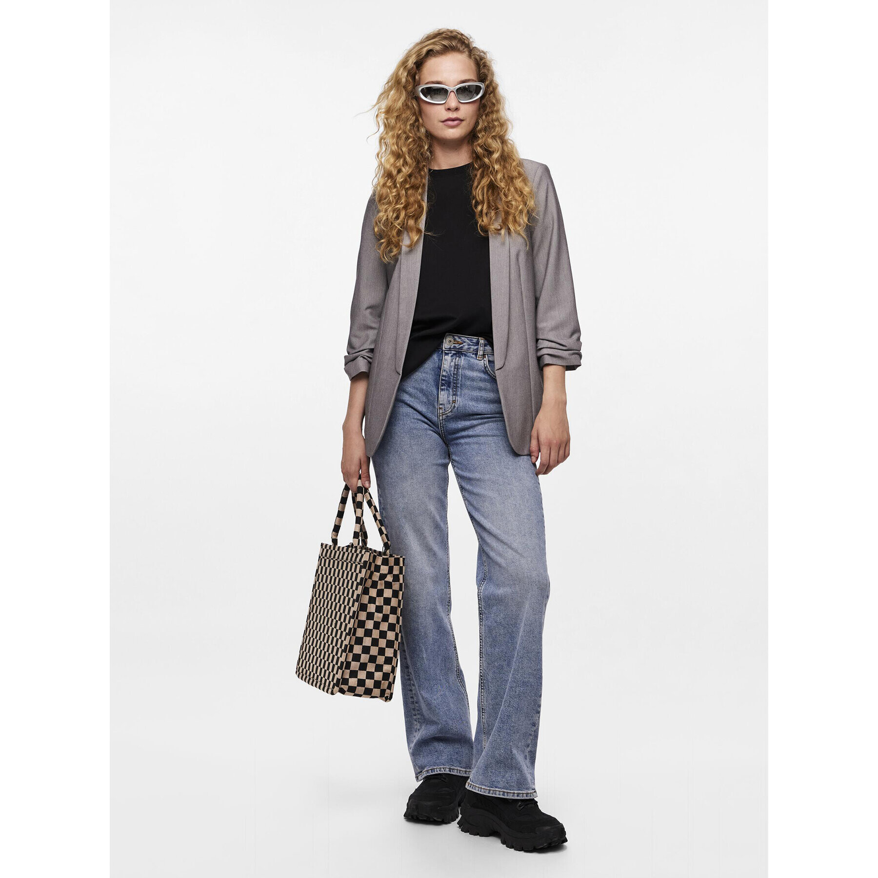 Pieces Сако Bosella 17090996 Сив Regular Fit - Pepit.bg