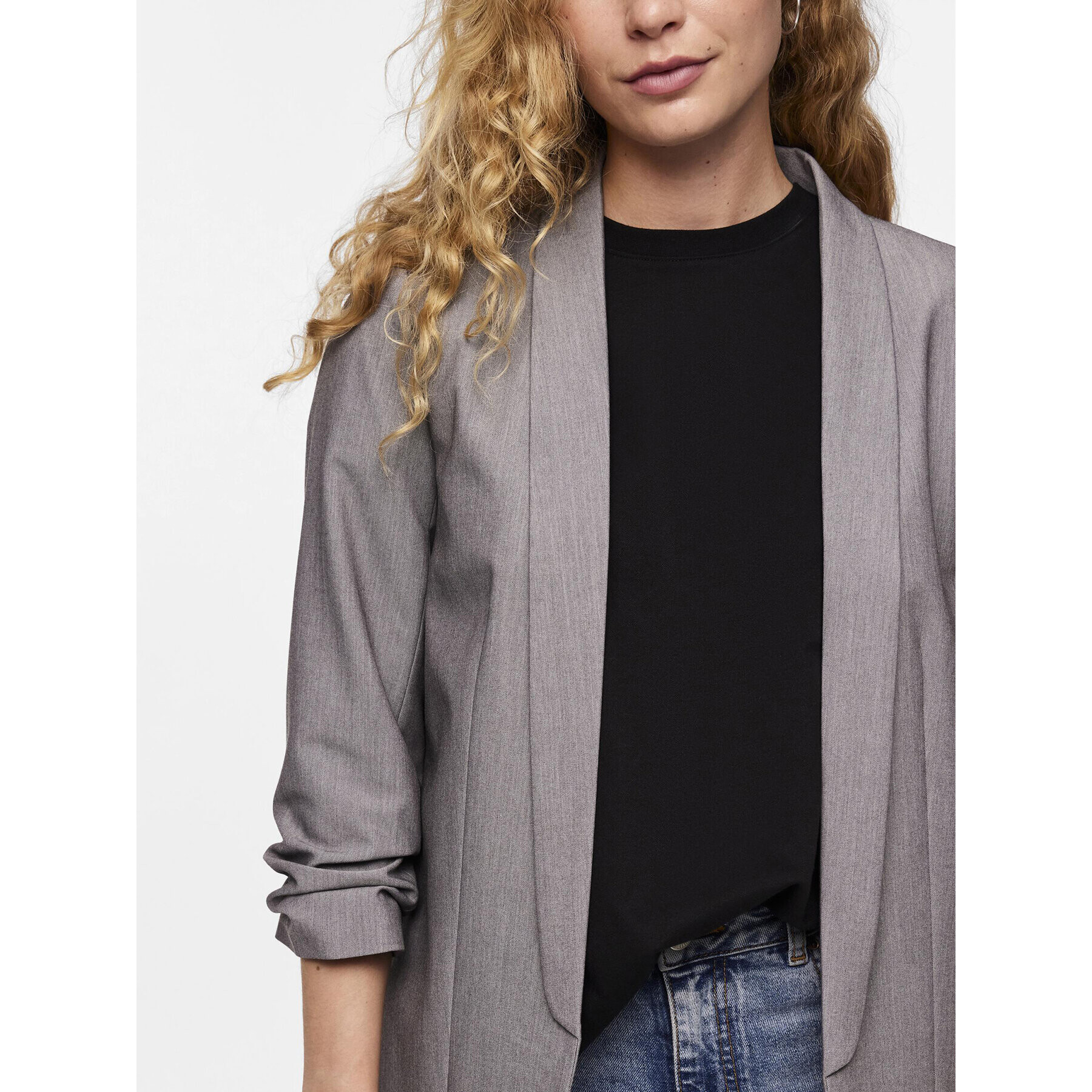 Pieces Сако Bosella 17090996 Сив Regular Fit - Pepit.bg