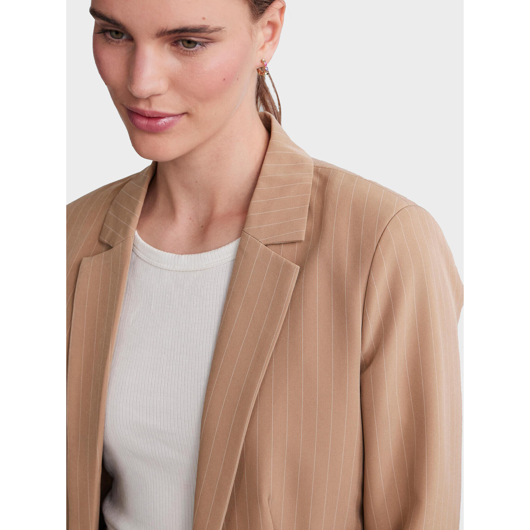 Pieces Сако Bossy 17130374 Кафяв Oversize - Pepit.bg