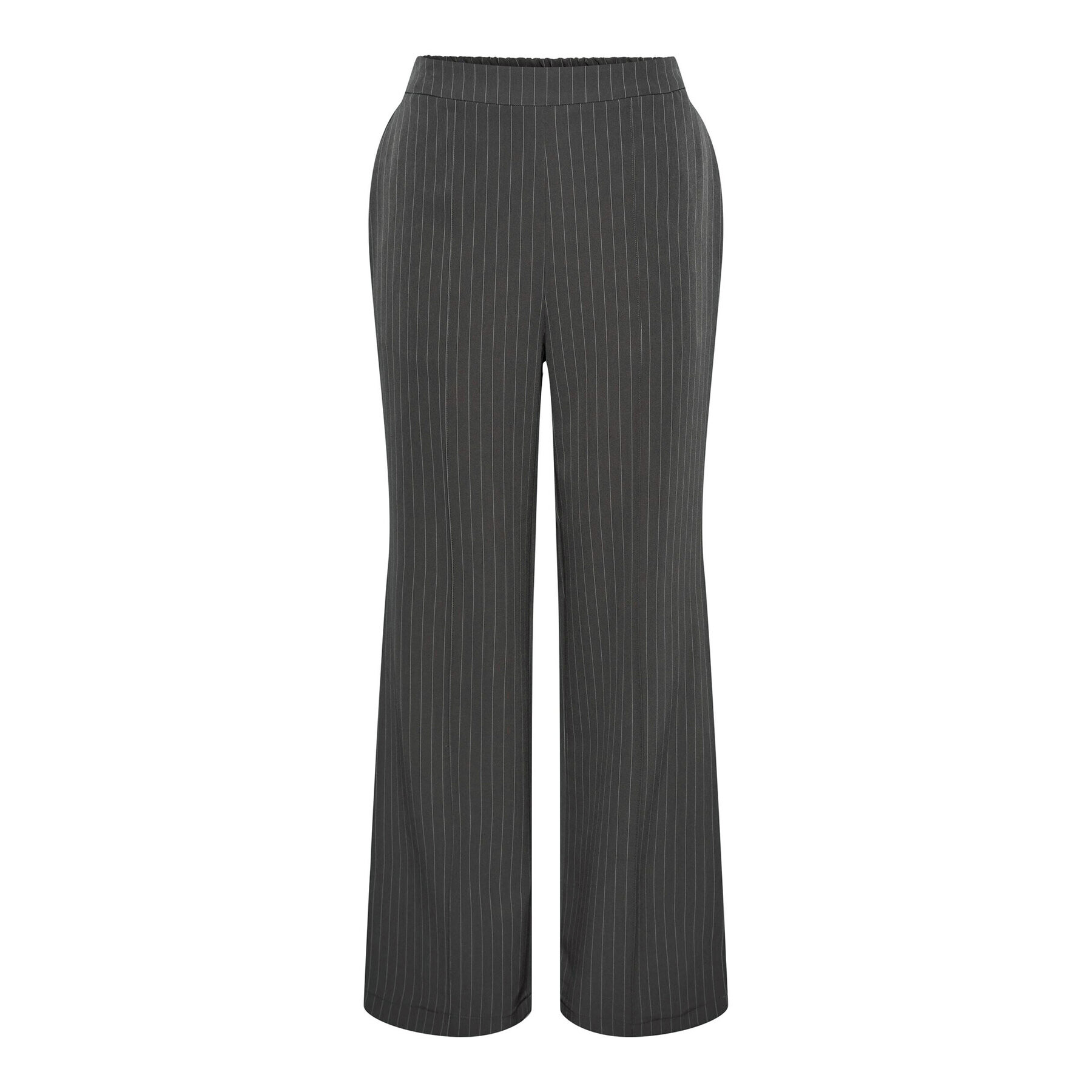 Pieces Текстилни панталони 17130407 Сив Loose Fit - Pepit.bg