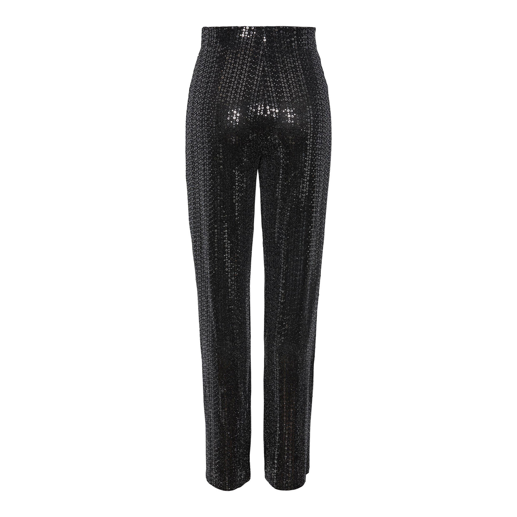 Pieces Текстилни панталони 17143896 Черен Straight Fit - Pepit.bg