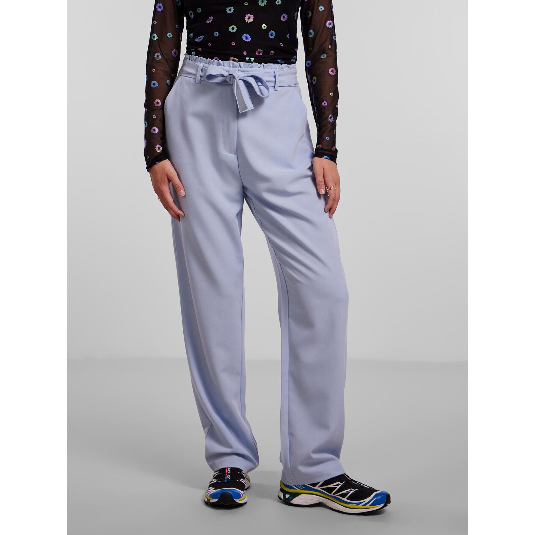 Pieces Текстилни панталони Boss 17133543 Син Straight Fit - Pepit.bg