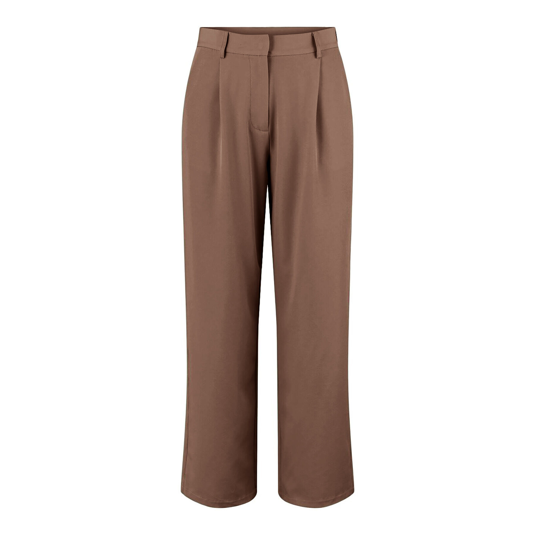 Pieces Текстилни панталони Size 17124525 Кафяв Regular Fit - Pepit.bg