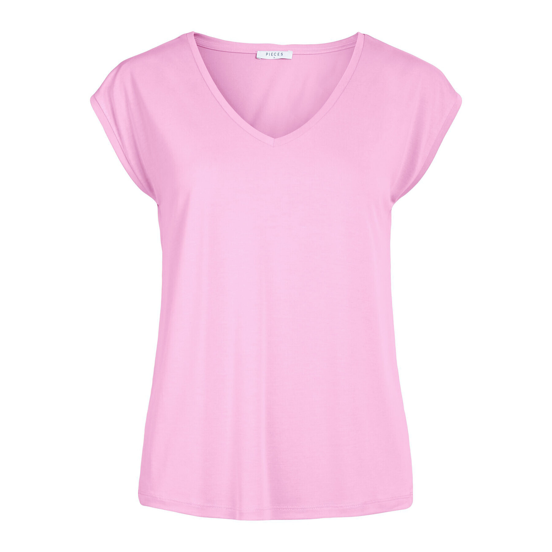 Pieces Тишърт 17095260 Розов Regular Fit - Pepit.bg