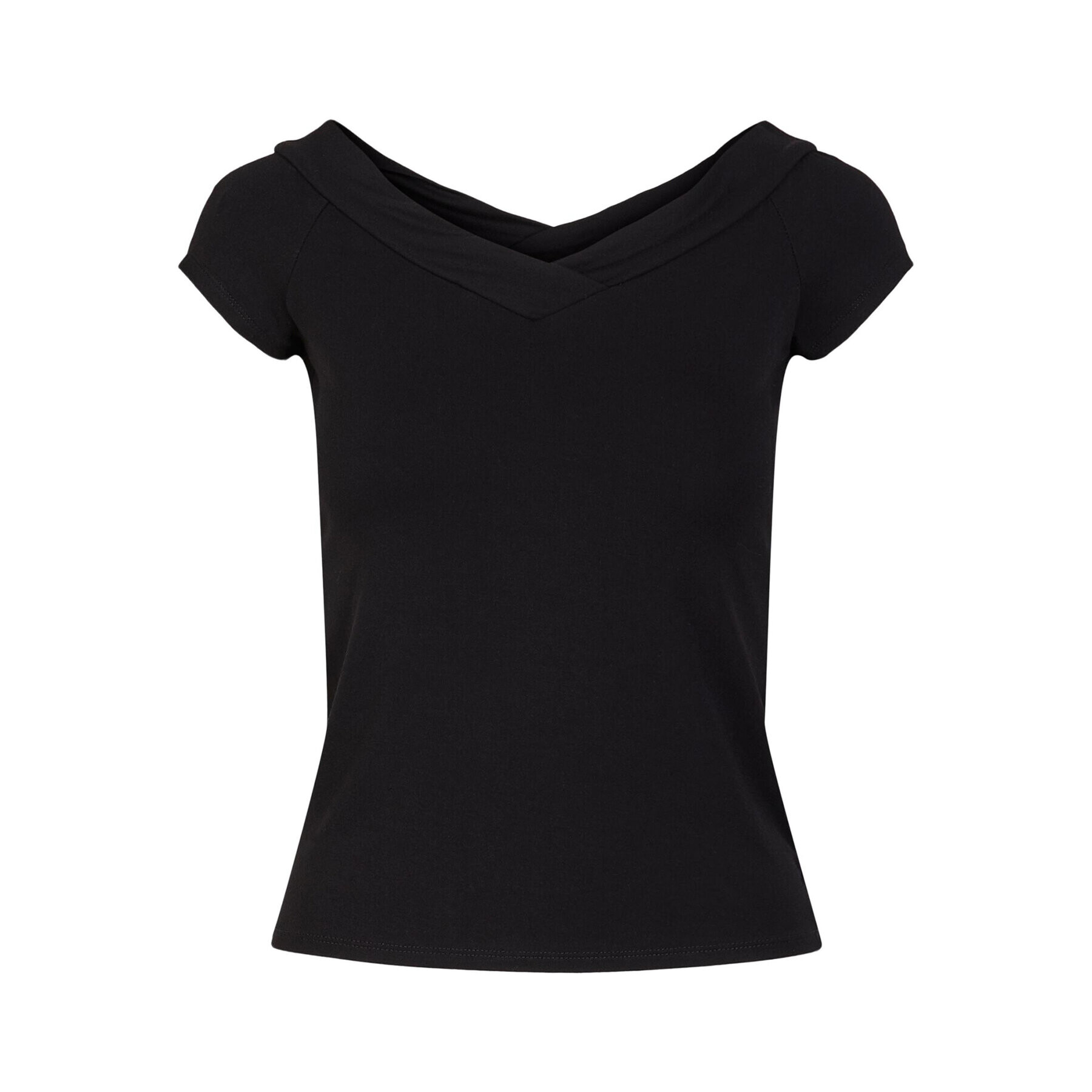 Pieces Тишърт 17106393 Черен Slim Fit - Pepit.bg