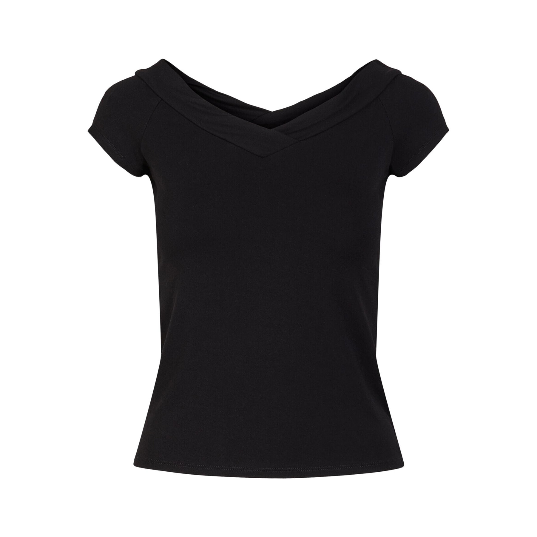 Pieces Тишърт 17106393 Черен Slim Fit - Pepit.bg