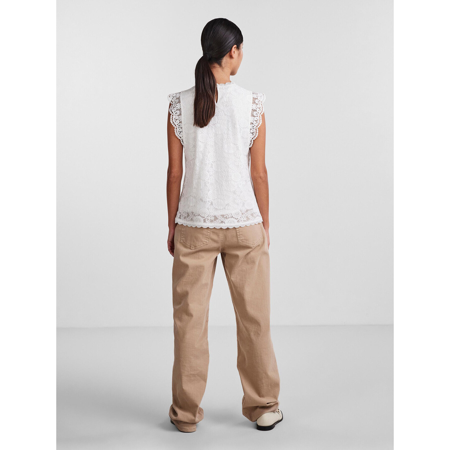 Pieces Блуза 17120454 Бял Regular Fit - Pepit.bg