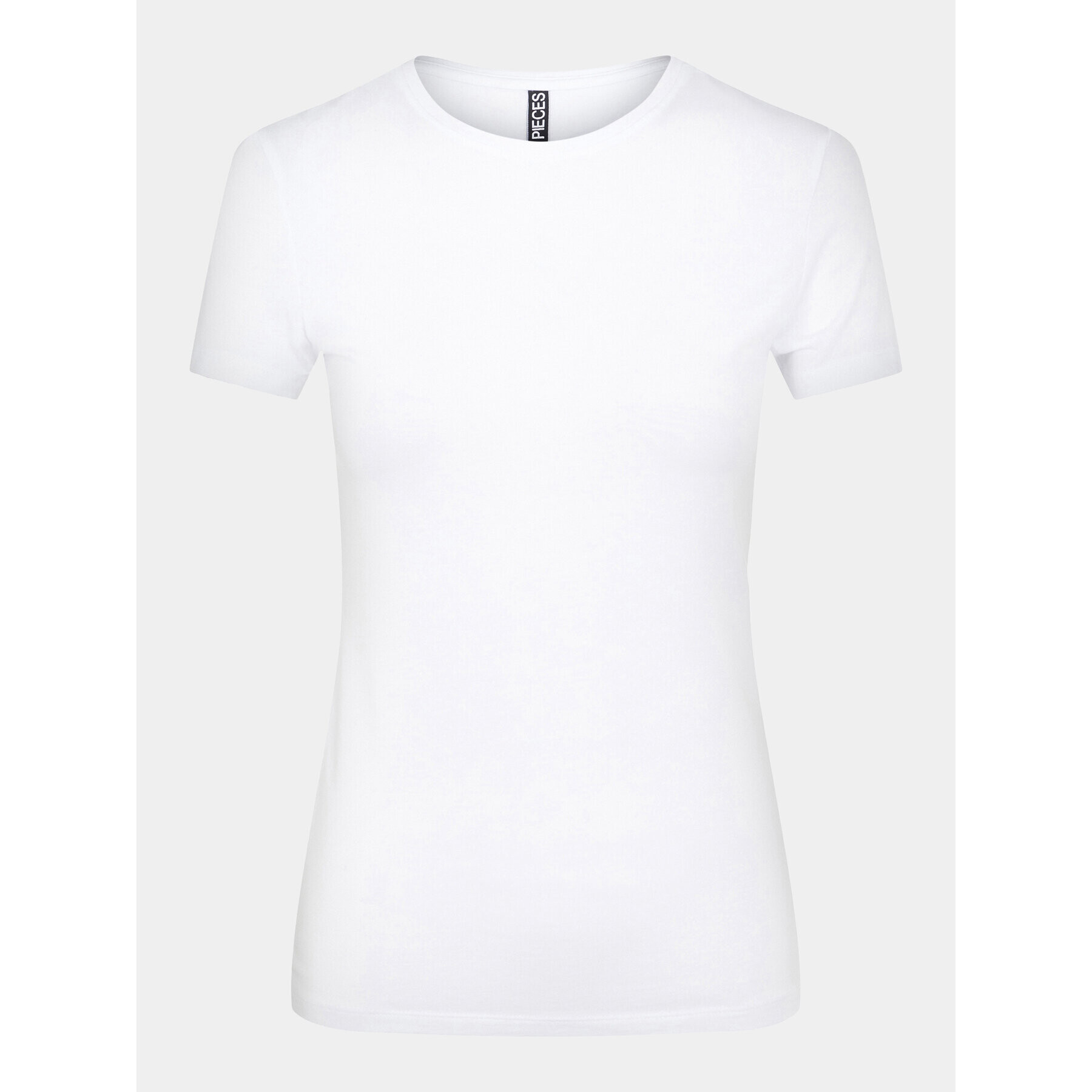 Pieces Тишърт Irene 17082526 Бял Slim Fit - Pepit.bg